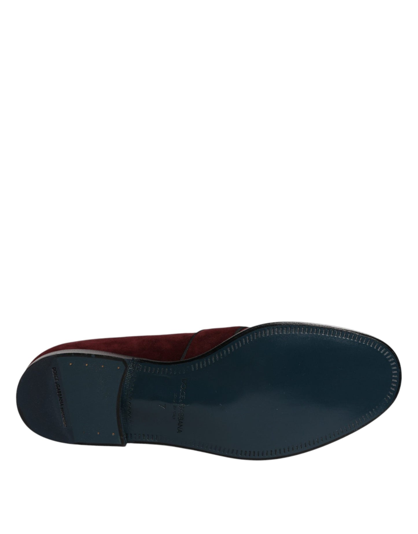 Mocassins en daim bordeaux Dolce &amp; Gabbana pour hommes