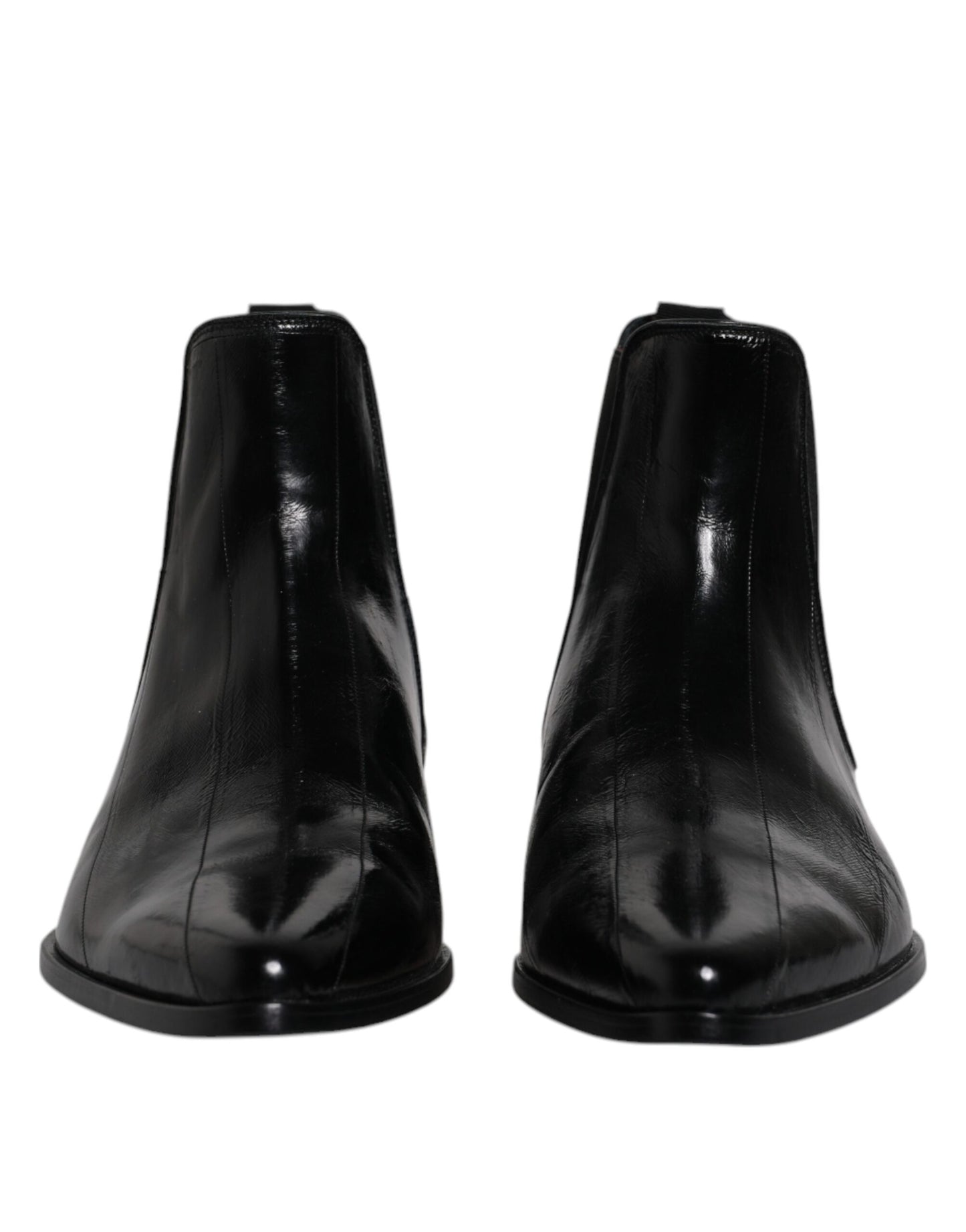 Dolce & Gabbana Black Leather Chelsea Men Ankle Boots Shoes by Dolce & Gabbana