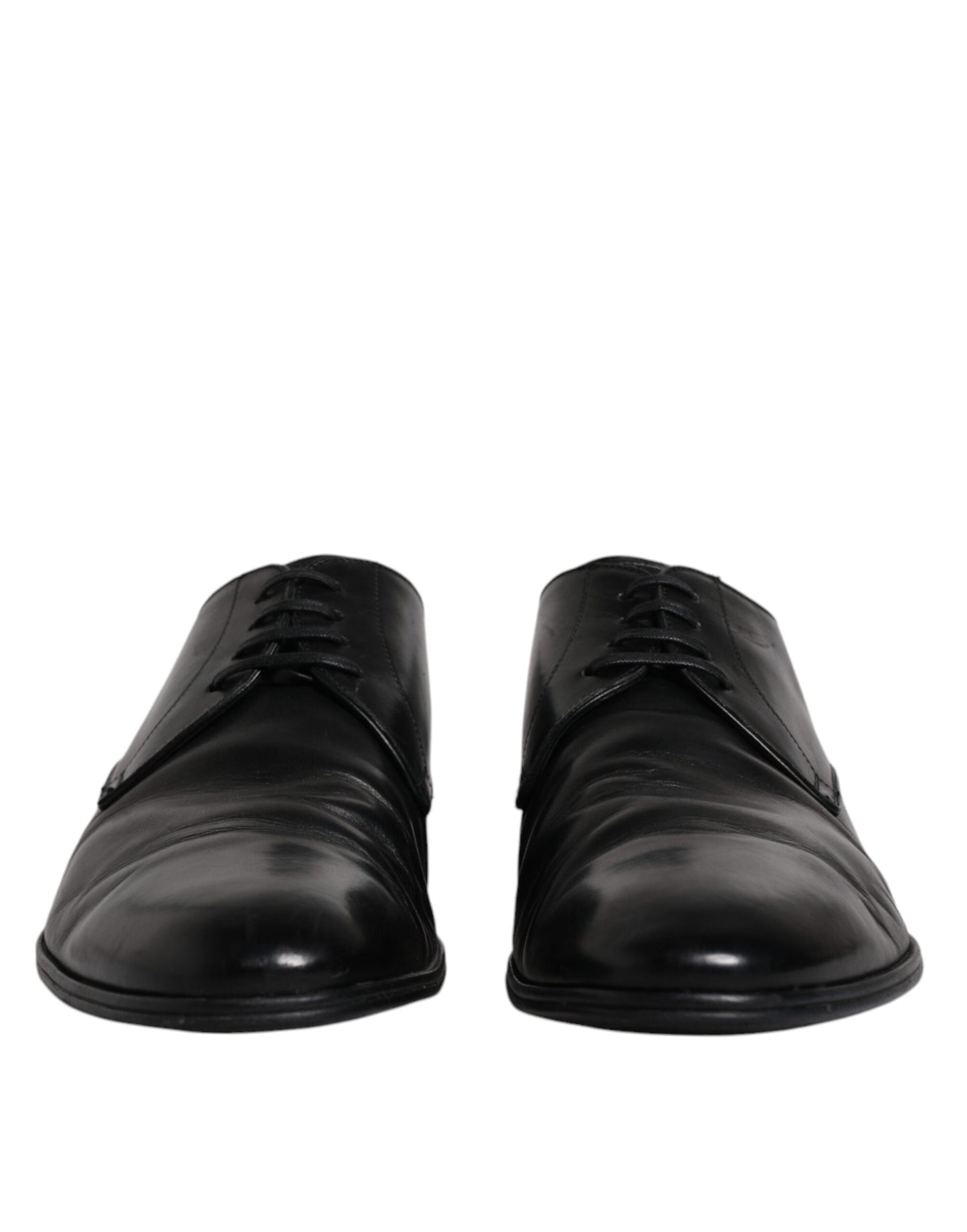 Dolce &amp; Gabbana Black Patent Leather Derby Men Dress Shoes