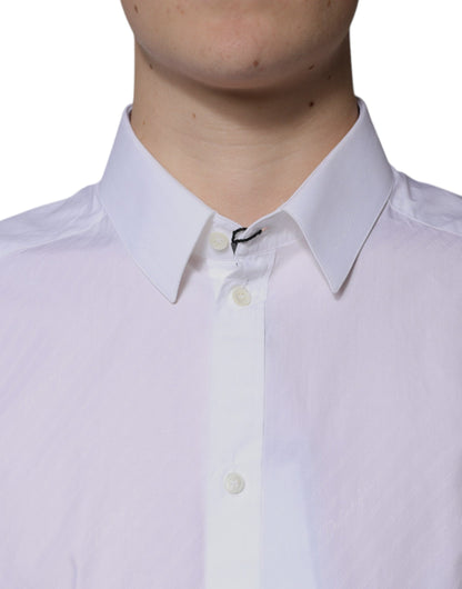Dolce & Gabbana White Cotton Long Sleeve MARTINI Dress Shirt by Dolce & Gabbana