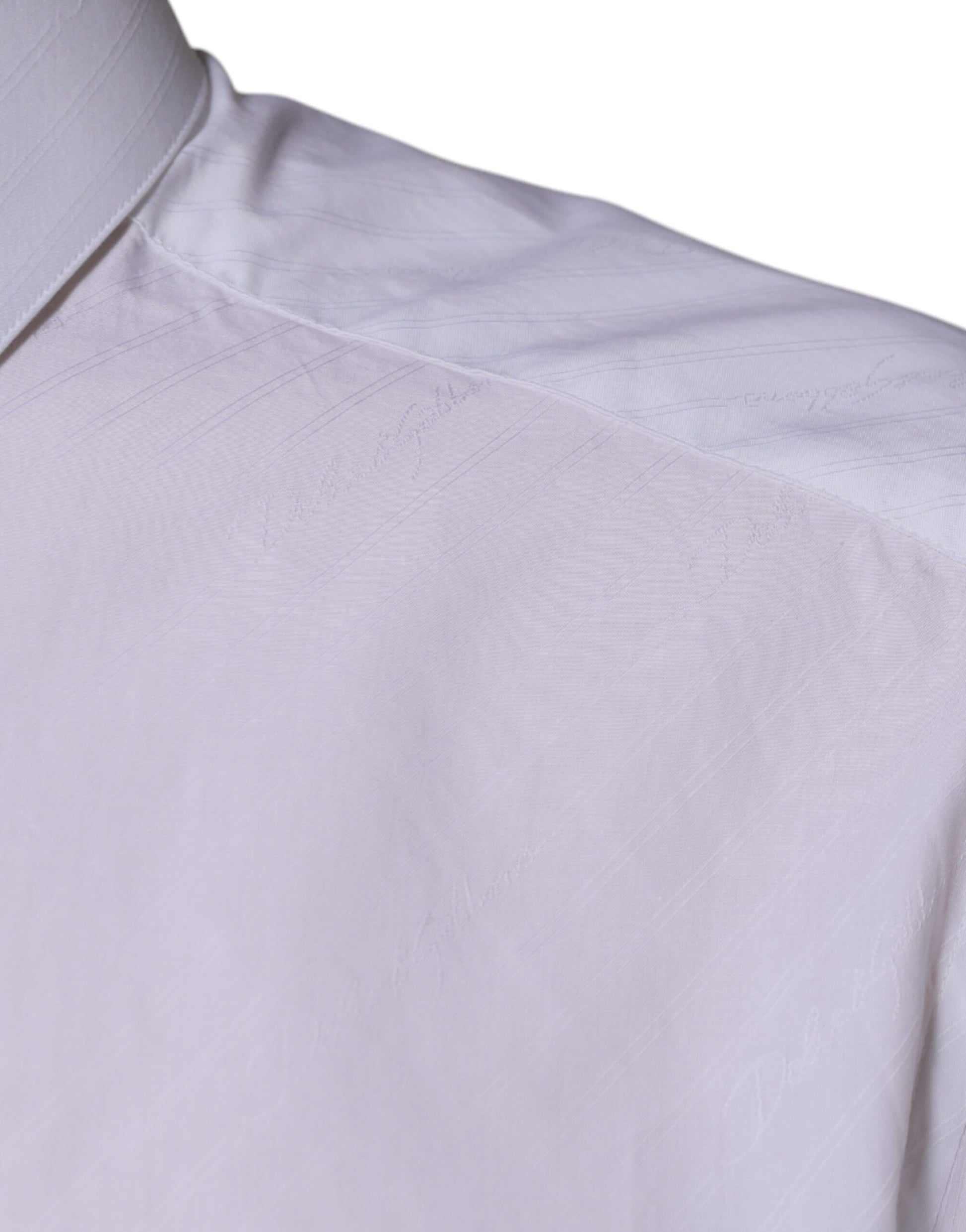Dolce & Gabbana White Cotton Long Sleeve MARTINI Dress Shirt by Dolce & Gabbana