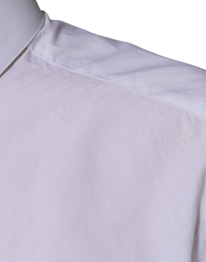 Dolce & Gabbana White Cotton Long Sleeve MARTINI Dress Shirt by Dolce & Gabbana
