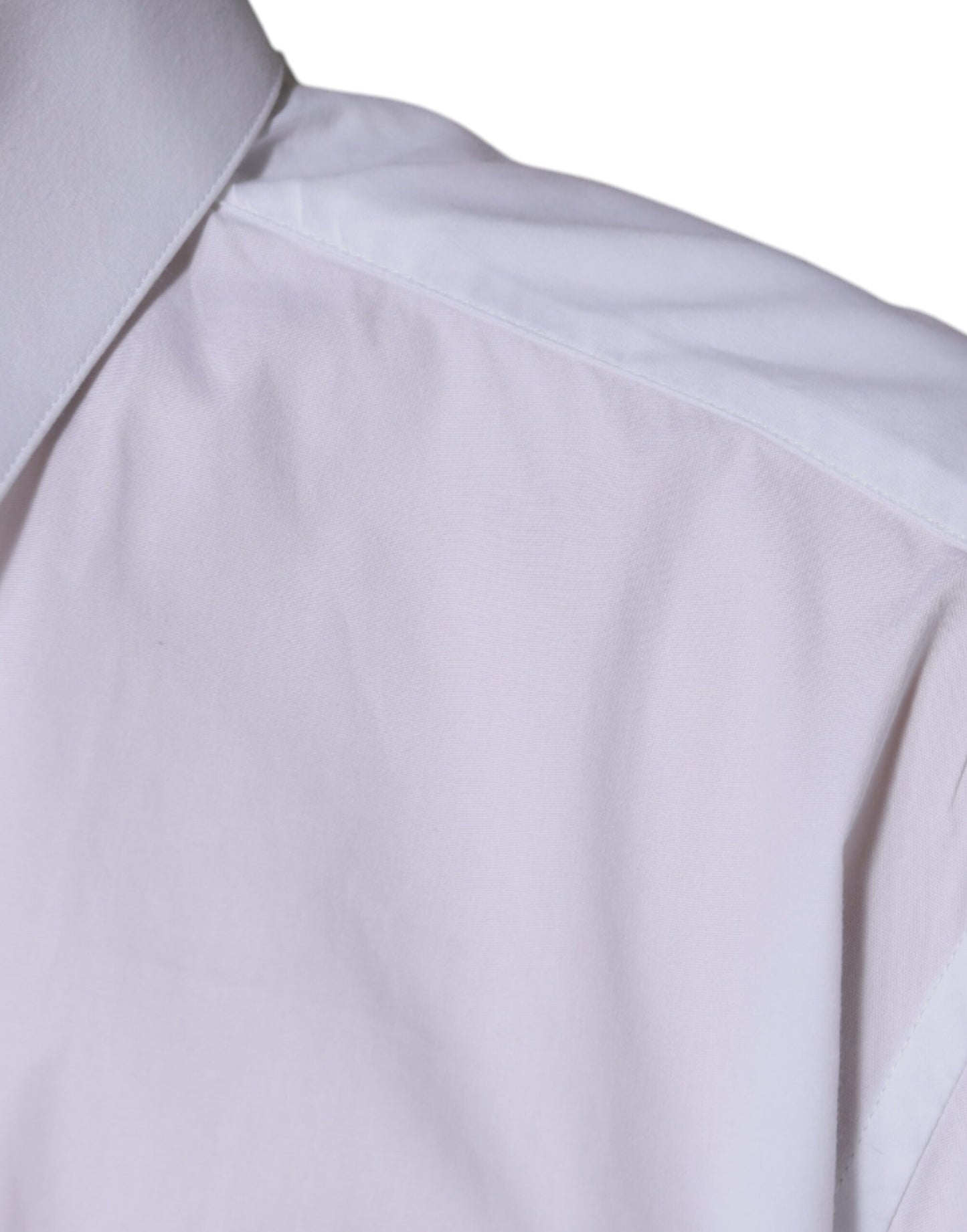 Dolce & Gabbana White Cotton Long Sleeve GOLD Dress Shirt by Dolce & Gabbana