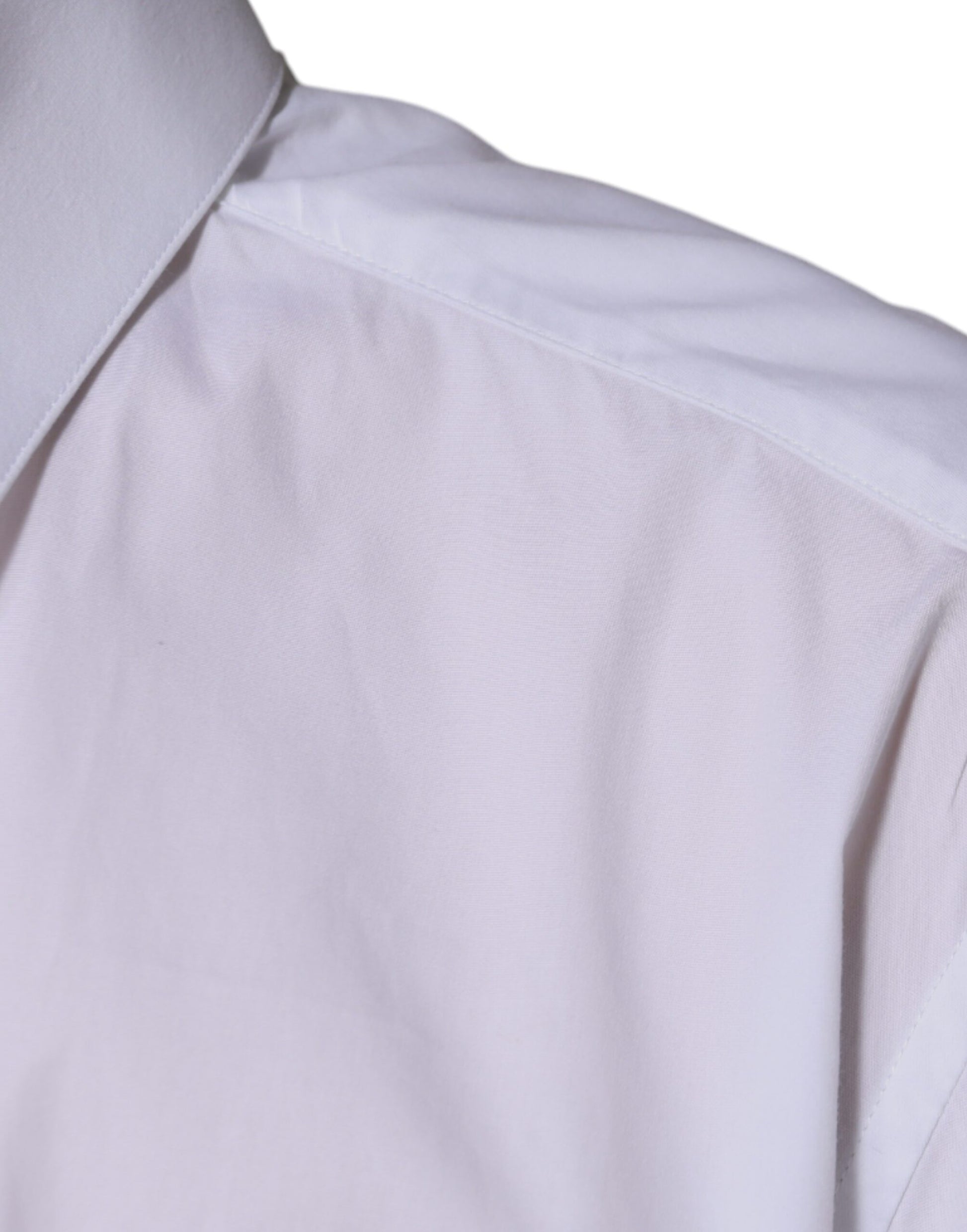 Dolce & Gabbana White Cotton Long Sleeve GOLD Dress Shirt by Dolce & Gabbana