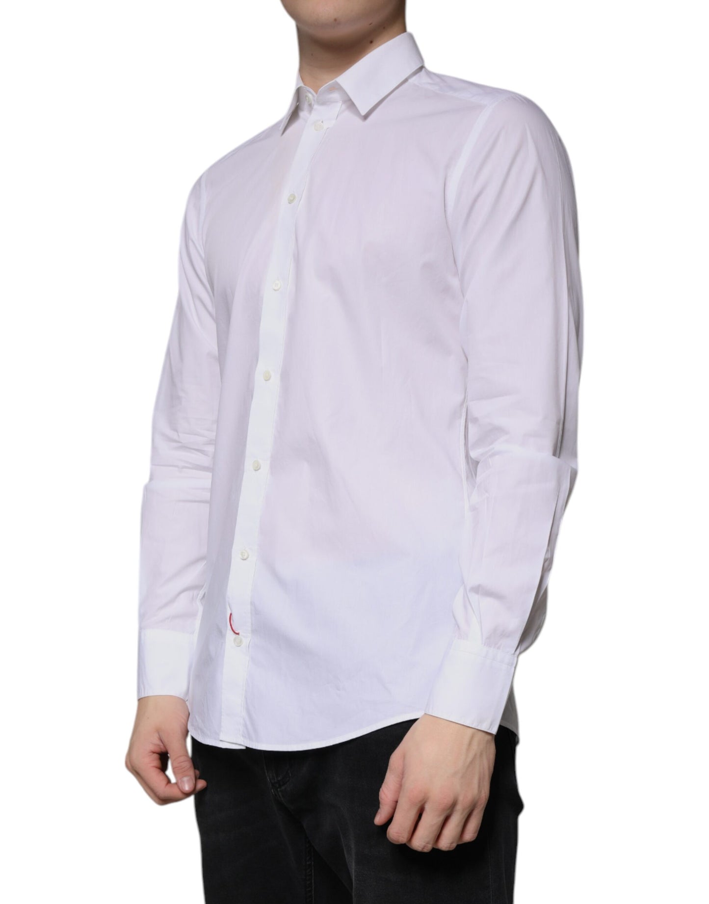 Dolce & Gabbana White Cotton Long Sleeve Formal Dress Shirt by Dolce & Gabbana