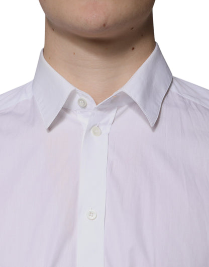 Dolce & Gabbana White Cotton Long Sleeve Formal Dress Shirt by Dolce & Gabbana