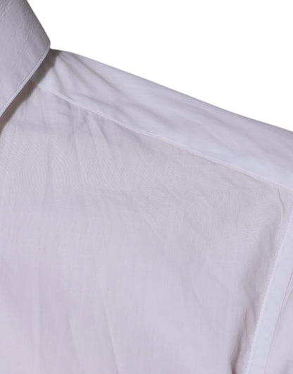 Dolce & Gabbana White Cotton Long Sleeve Formal Dress Shirt by Dolce & Gabbana