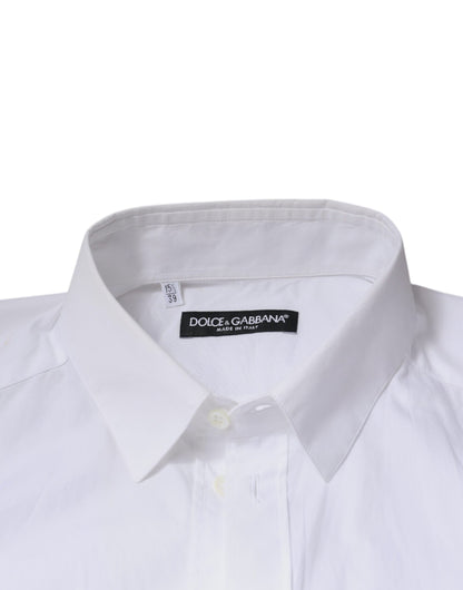 Dolce & Gabbana White Cotton Long Sleeve Formal Dress Shirt by Dolce & Gabbana