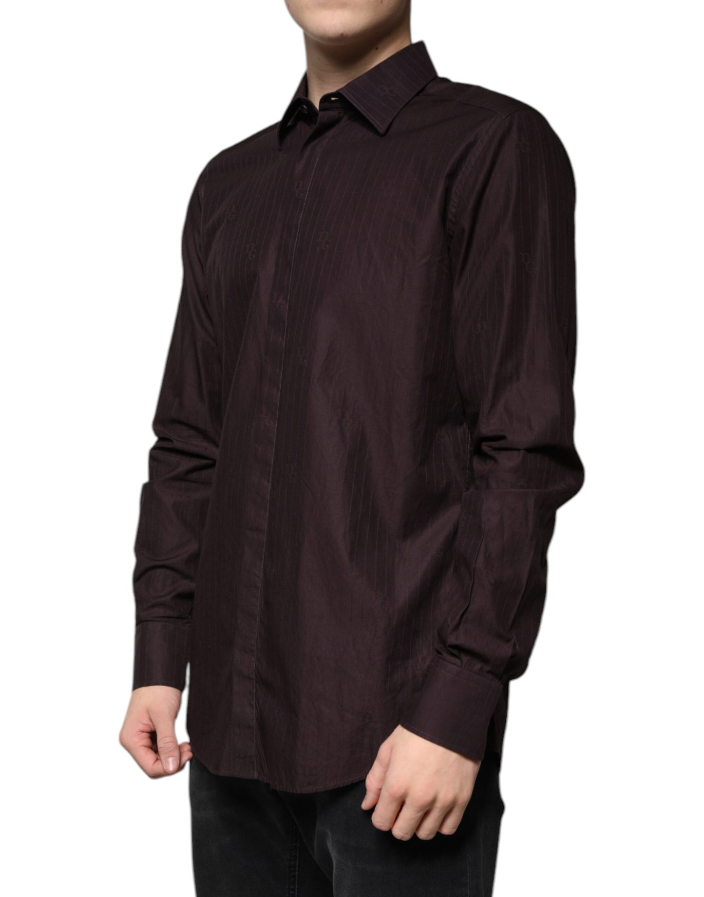 Dolce & Gabbana Purple Cotton Slim Fit MARTINI Dress Shirt by Dolce & Gabbana