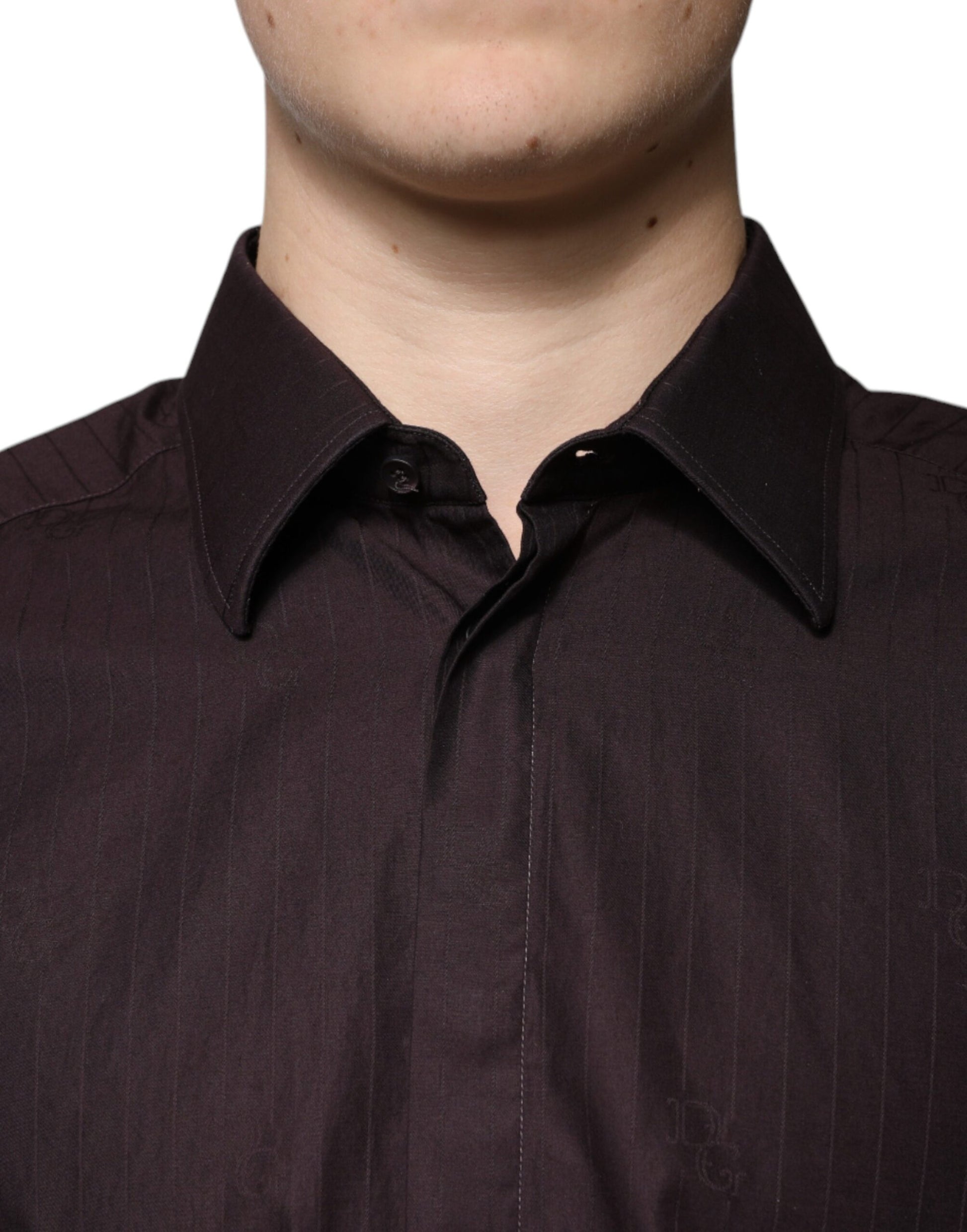 Dolce & Gabbana Purple Cotton Slim Fit MARTINI Dress Shirt by Dolce & Gabbana