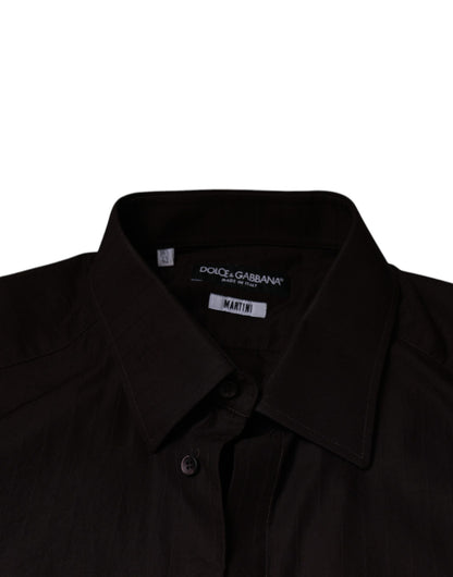 Dolce & Gabbana Purple Cotton Slim Fit MARTINI Dress Shirt by Dolce & Gabbana