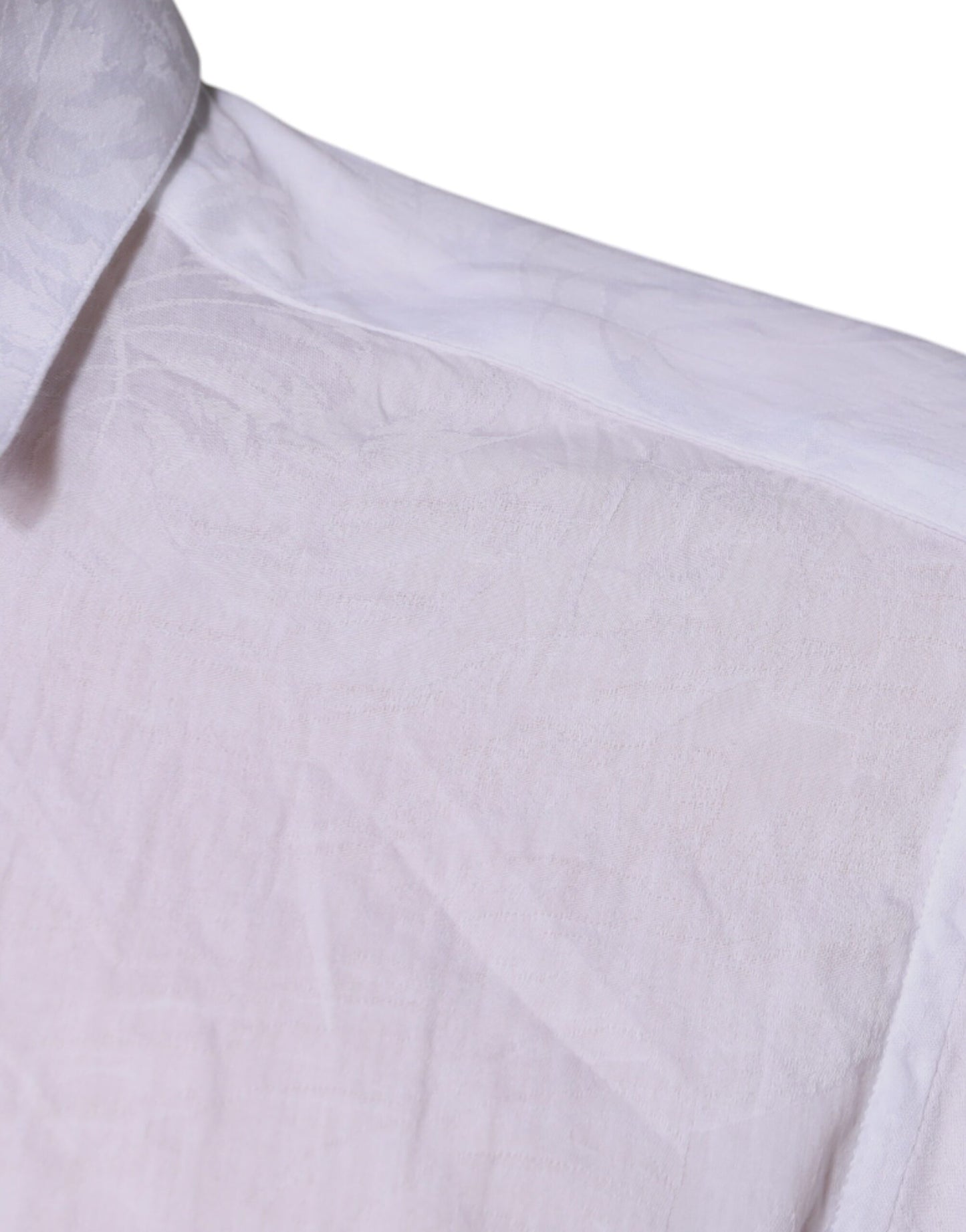 Dolce & Gabbana White Cotton Slim Fit Men Formal Dress Shirt by Dolce & Gabbana