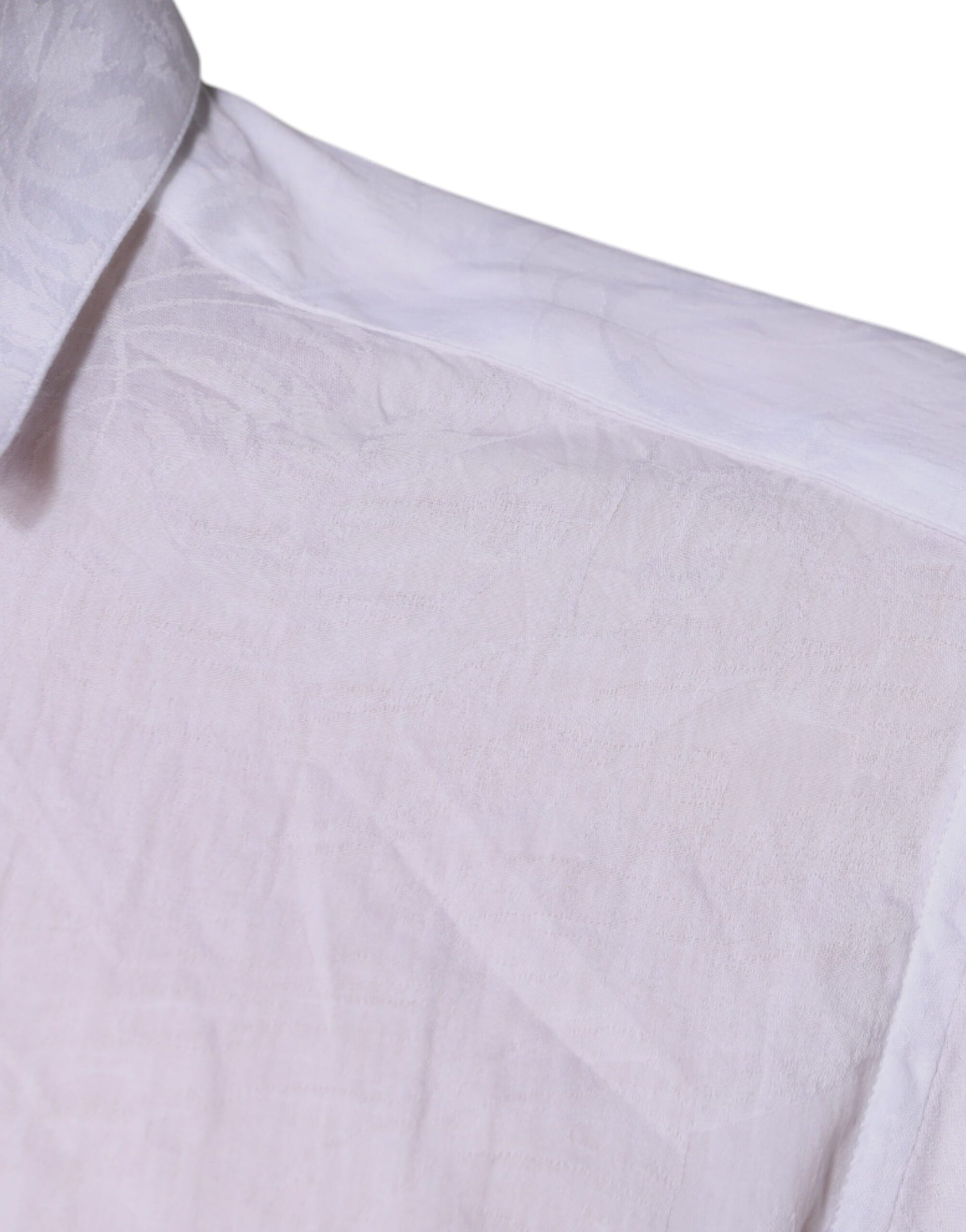 Dolce & Gabbana White Cotton Slim Fit Men Formal Dress Shirt by Dolce & Gabbana