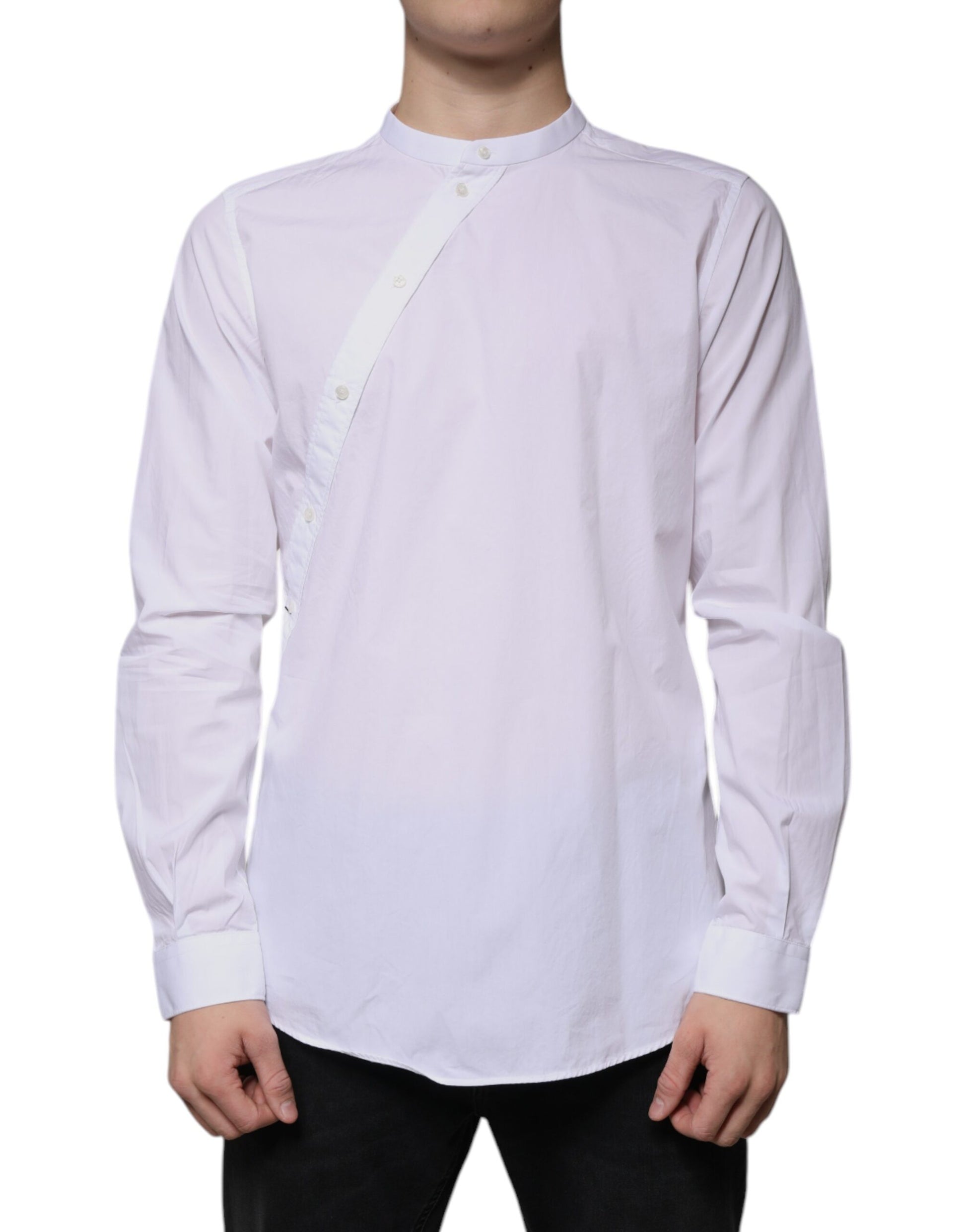 Dolce & Gabbana White Cotton Slim Fit MARTINI Dress Shirt by Dolce & Gabbana