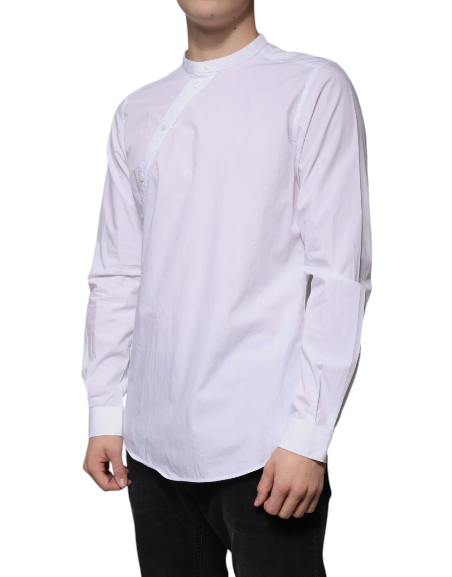 Dolce & Gabbana White Cotton Slim Fit MARTINI Dress Shirt by Dolce & Gabbana
