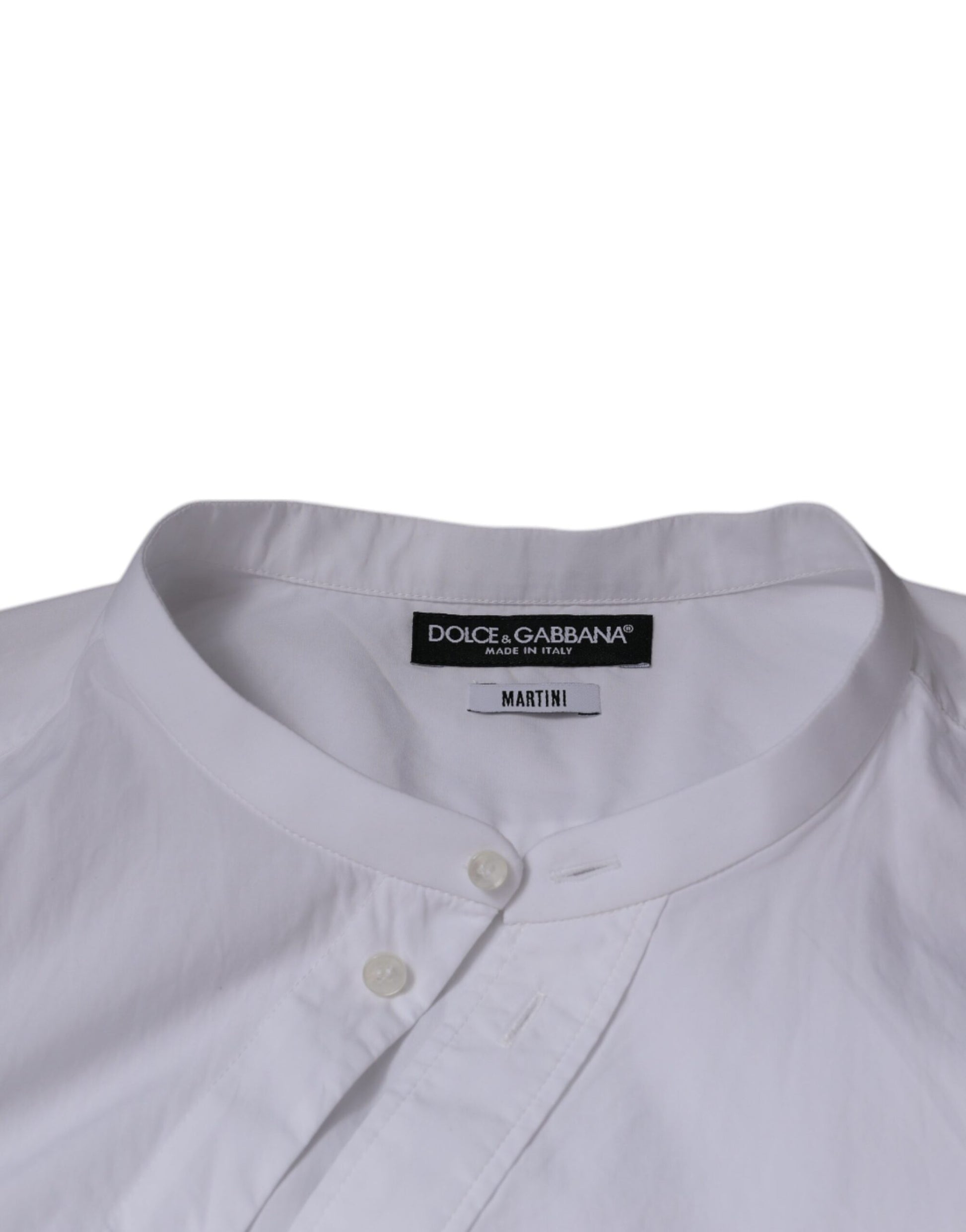 Dolce & Gabbana White Cotton Slim Fit MARTINI Dress Shirt by Dolce & Gabbana