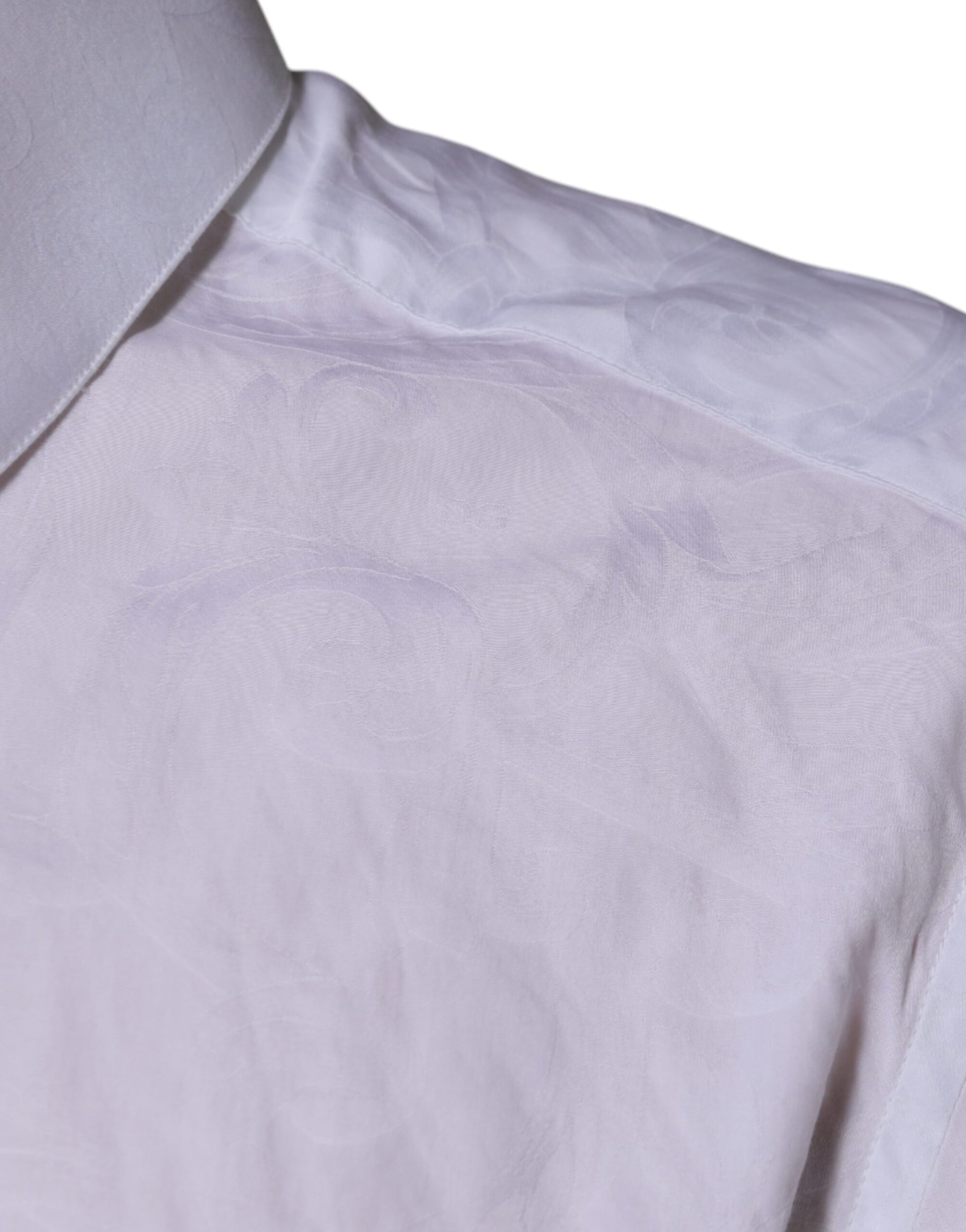Dolce & Gabbana White Cotton Slim Fit Men MARTINI Dress Shirt by Dolce & Gabbana