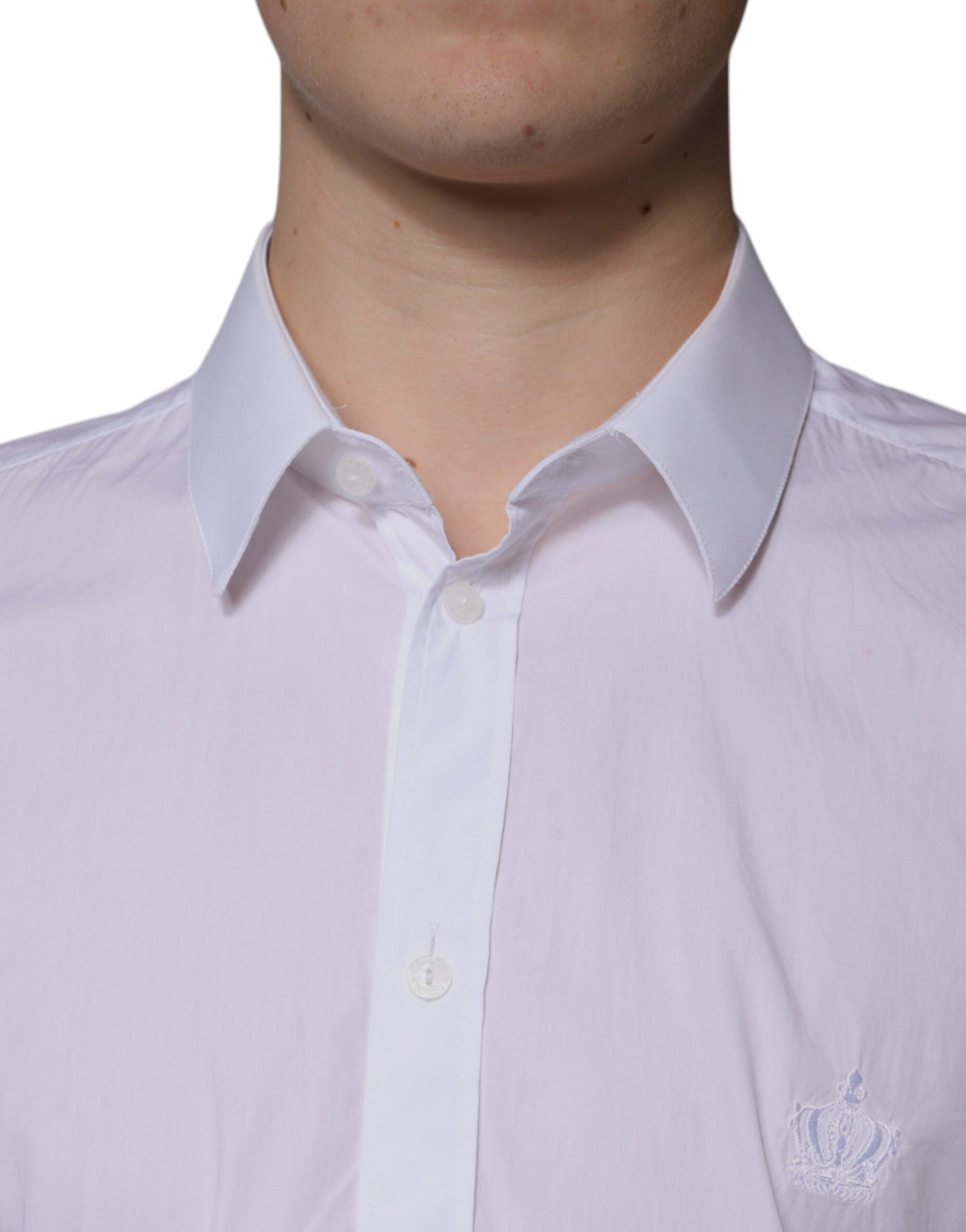Dolce & Gabbana White Cotton Slim Fit MARTINI Dress Shirt by Dolce & Gabbana