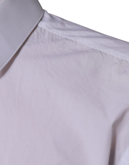 Dolce & Gabbana White Cotton Slim Fit MARTINI Dress Shirt by Dolce & Gabbana