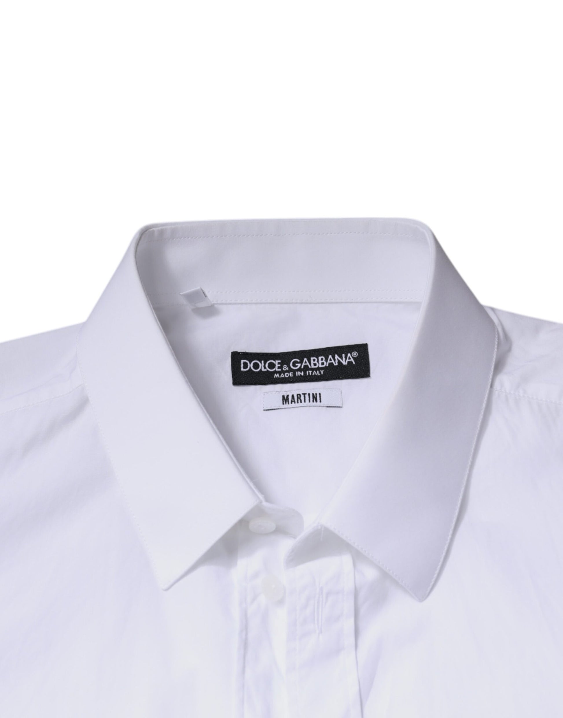 Dolce & Gabbana White Cotton Slim Fit MARTINI Dress Shirt by Dolce & Gabbana