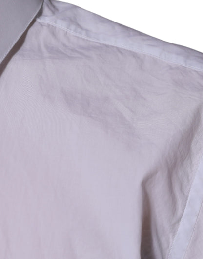 Dolce & Gabbana White Cotton Slim Fit MARTINI Men Dress Shirt by Dolce & Gabbana