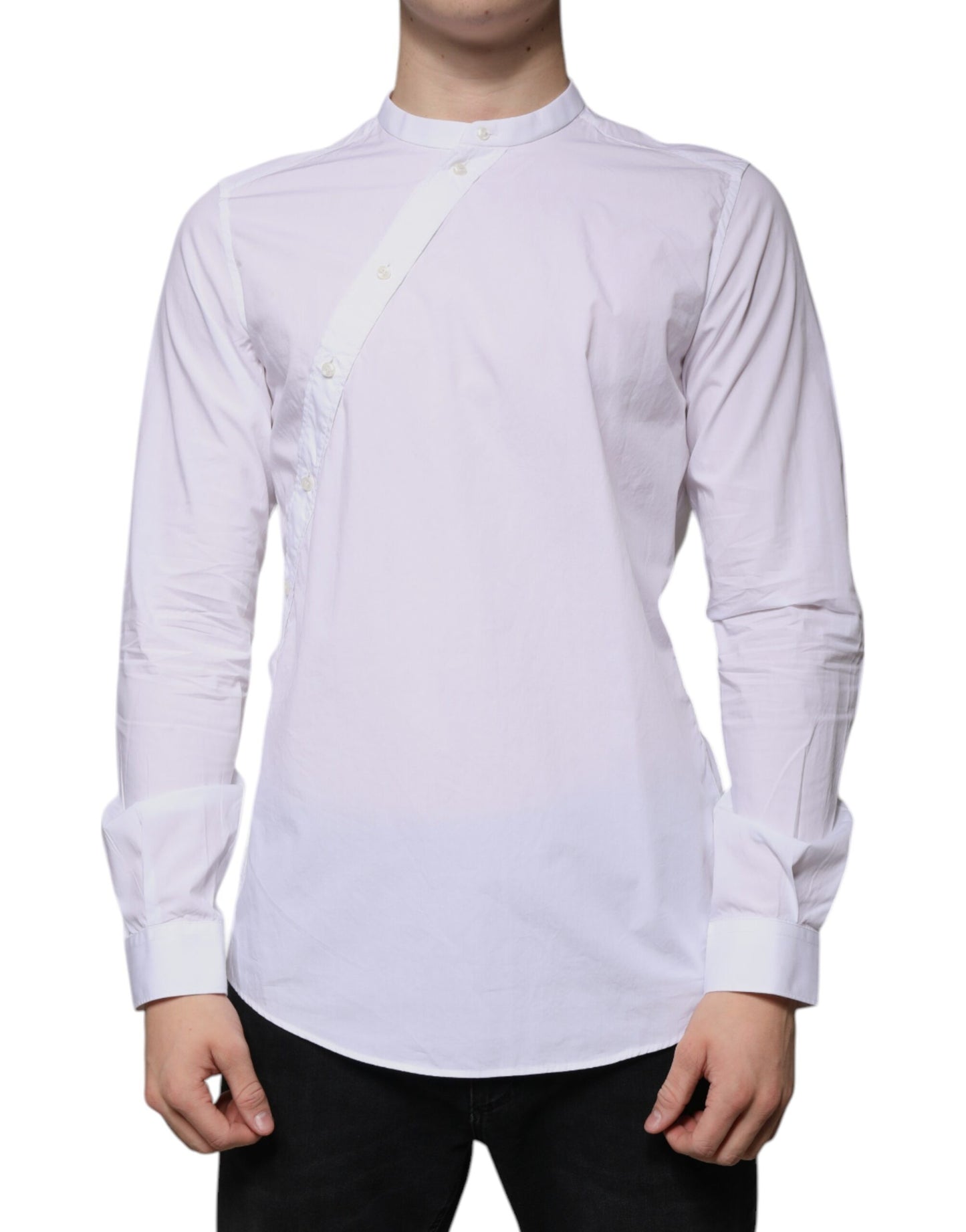 Dolce & Gabbana White Cotton Slim Fit MARTINI Dress Shirt by Dolce & Gabbana