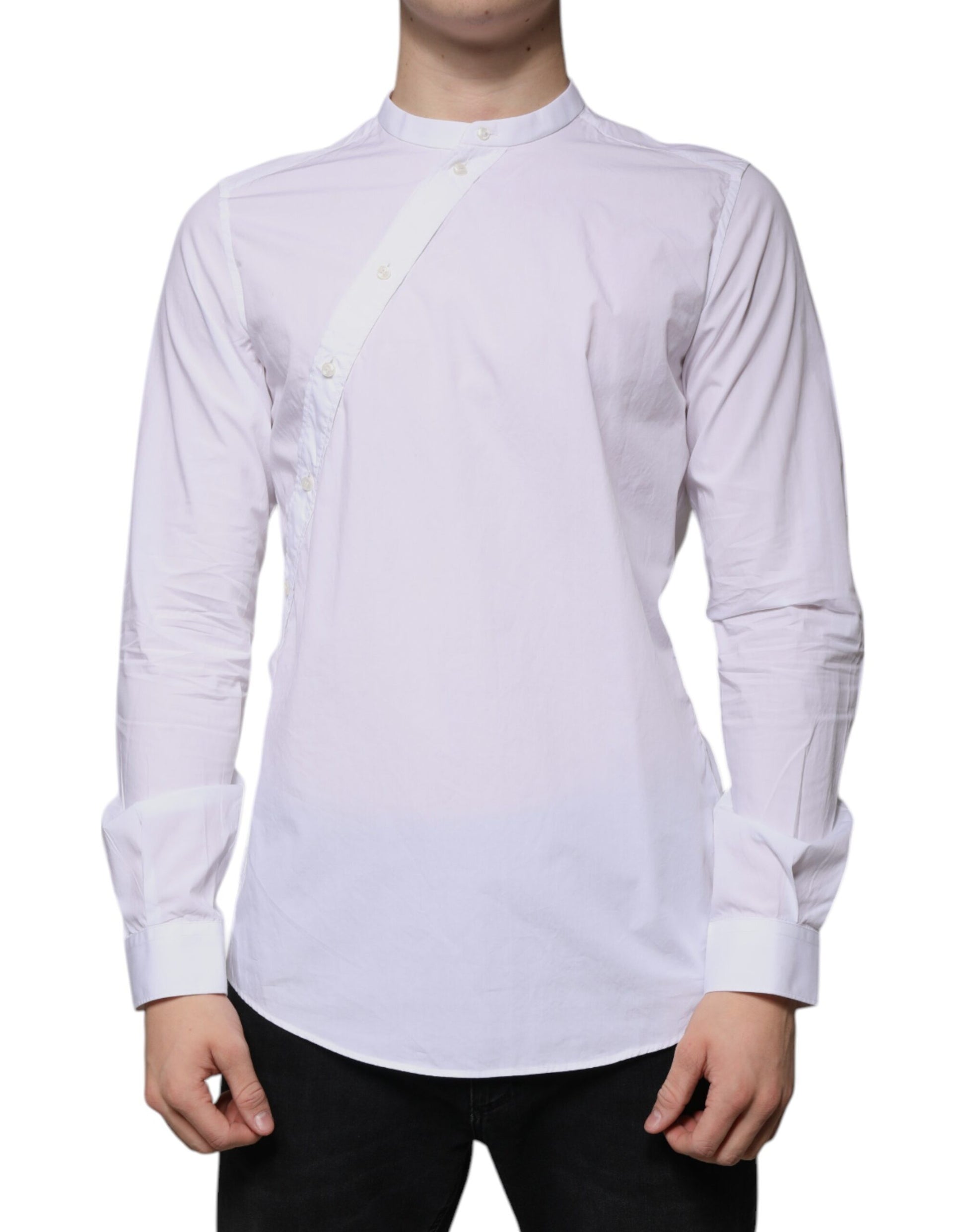 Dolce & Gabbana White Cotton Slim Fit MARTINI Dress Shirt by Dolce & Gabbana