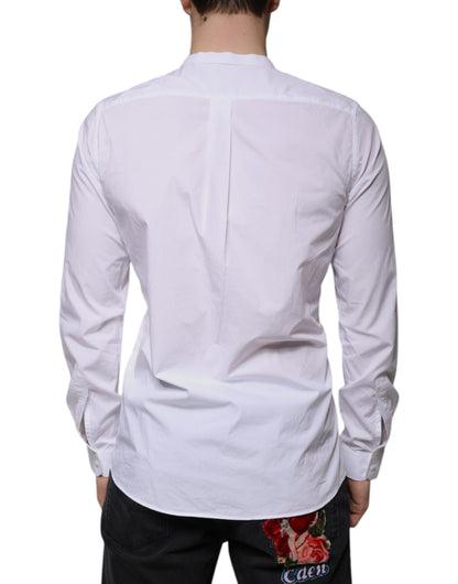 Dolce & Gabbana White Cotton Slim Fit MARTINI Dress Shirt by Dolce & Gabbana