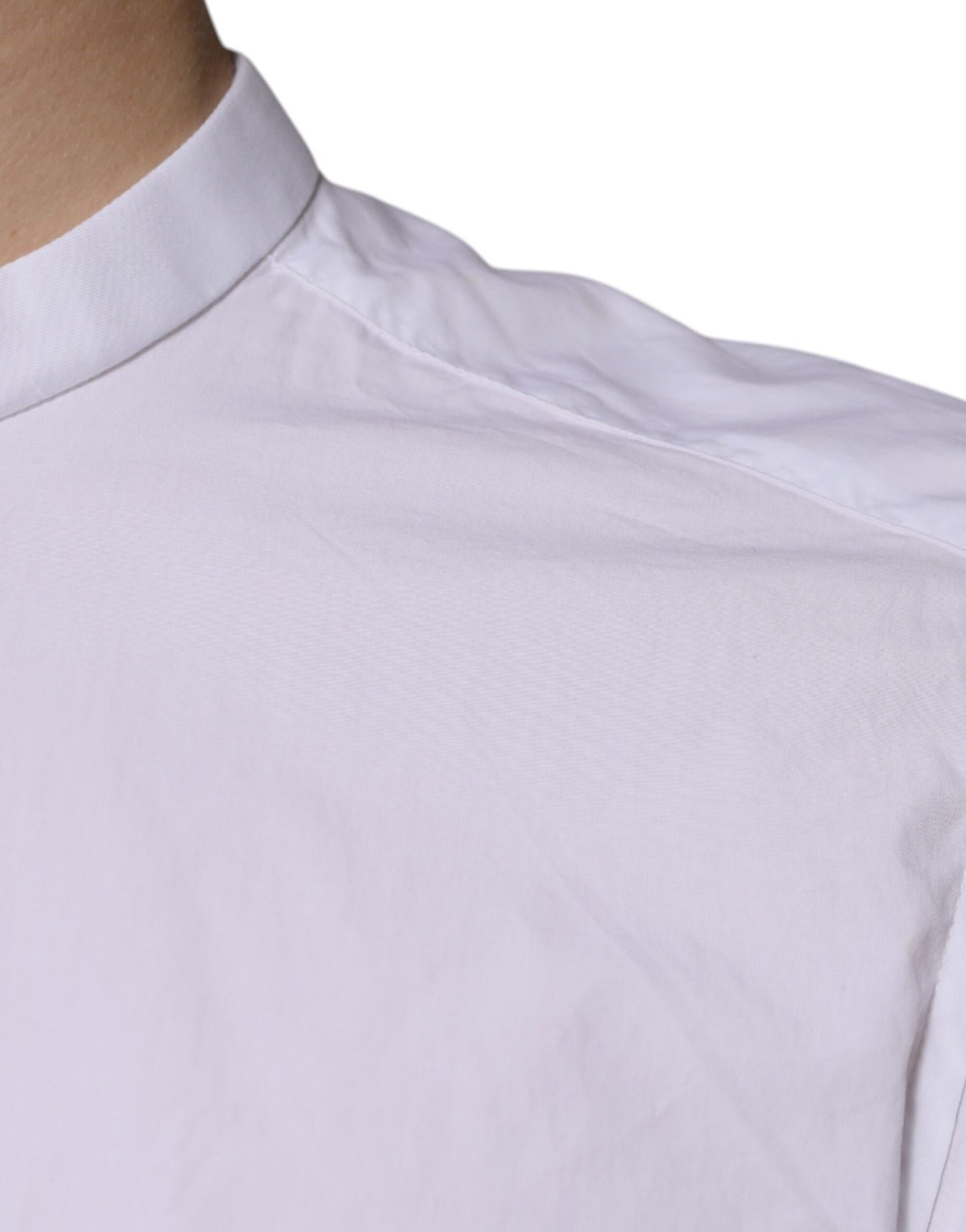 Dolce & Gabbana White Cotton Slim Fit MARTINI Dress Shirt by Dolce & Gabbana