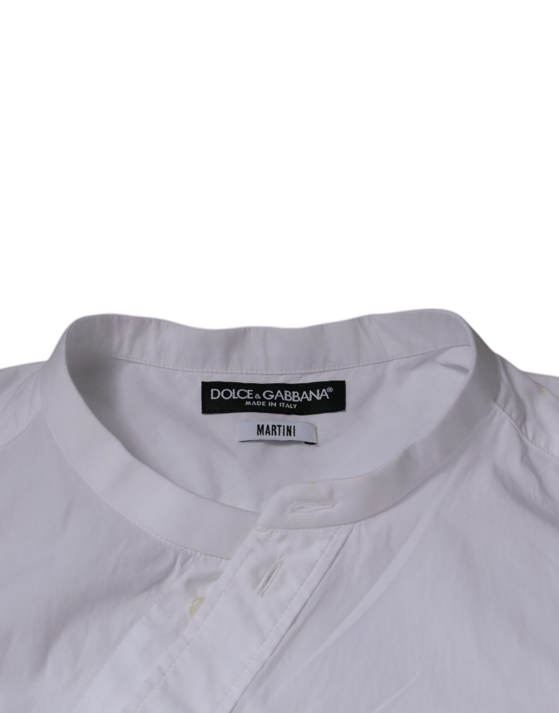 Dolce & Gabbana White Cotton Slim Fit MARTINI Dress Shirt by Dolce & Gabbana