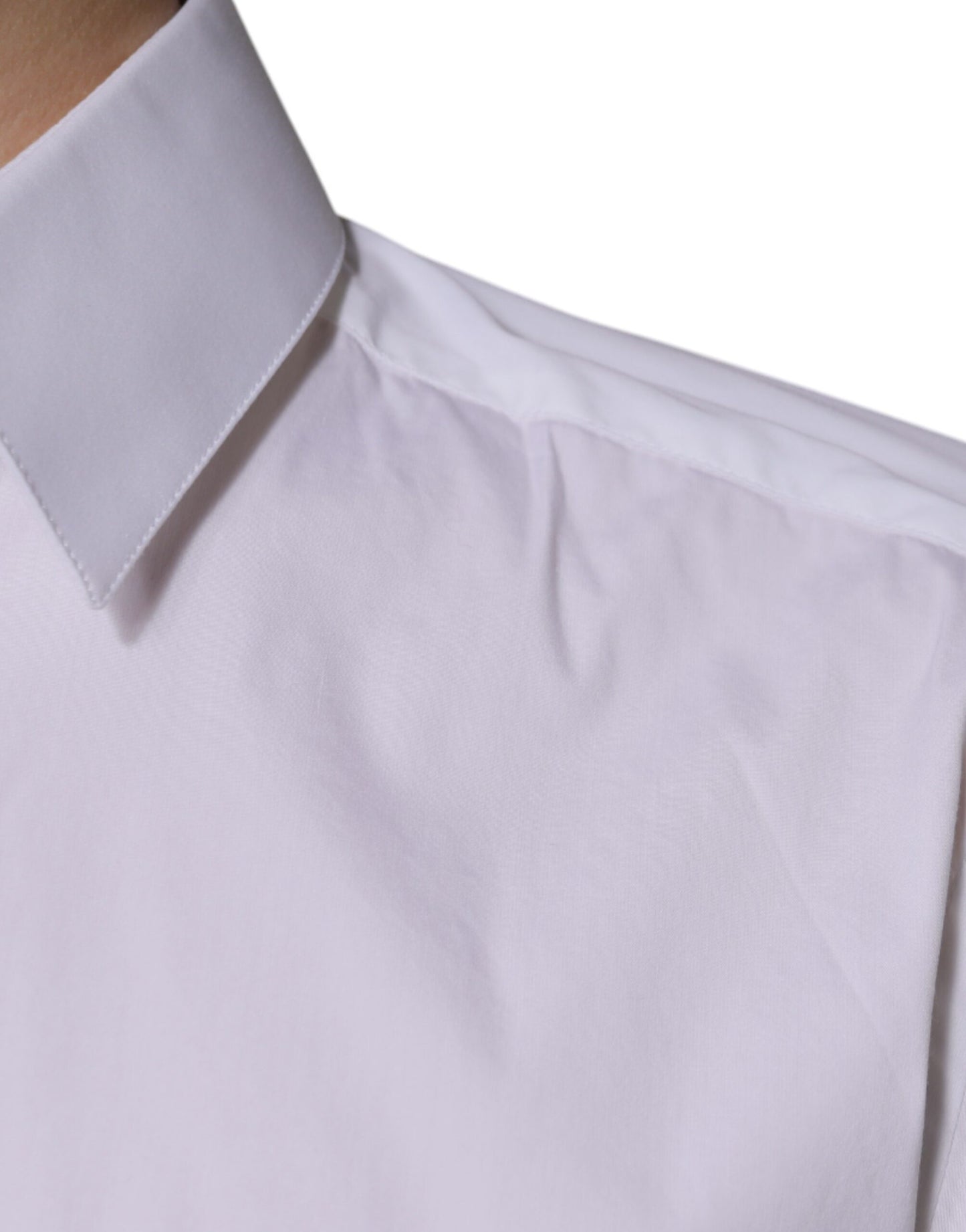 Dolce & Gabbana White Cotton Long Sleeve GOLD Dress Shirt by Dolce & Gabbana