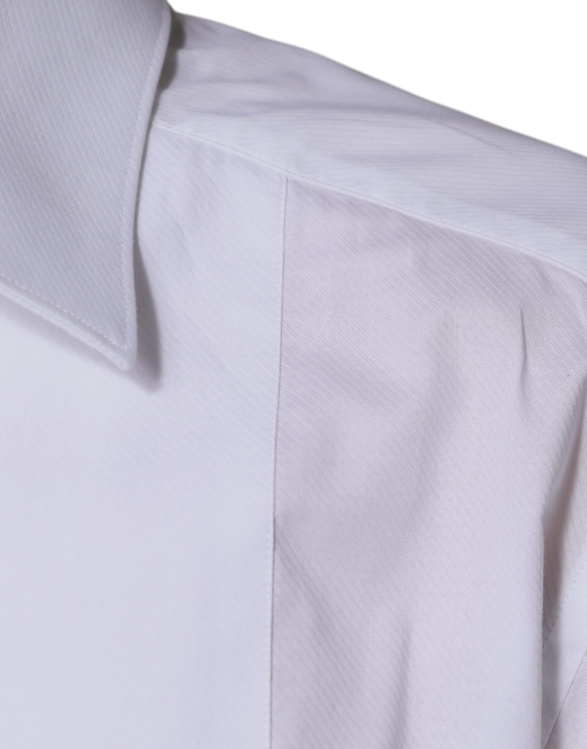Dolce & Gabbana White Bib Cotton Poplin GOLD Formal Shirt by Dolce & Gabbana