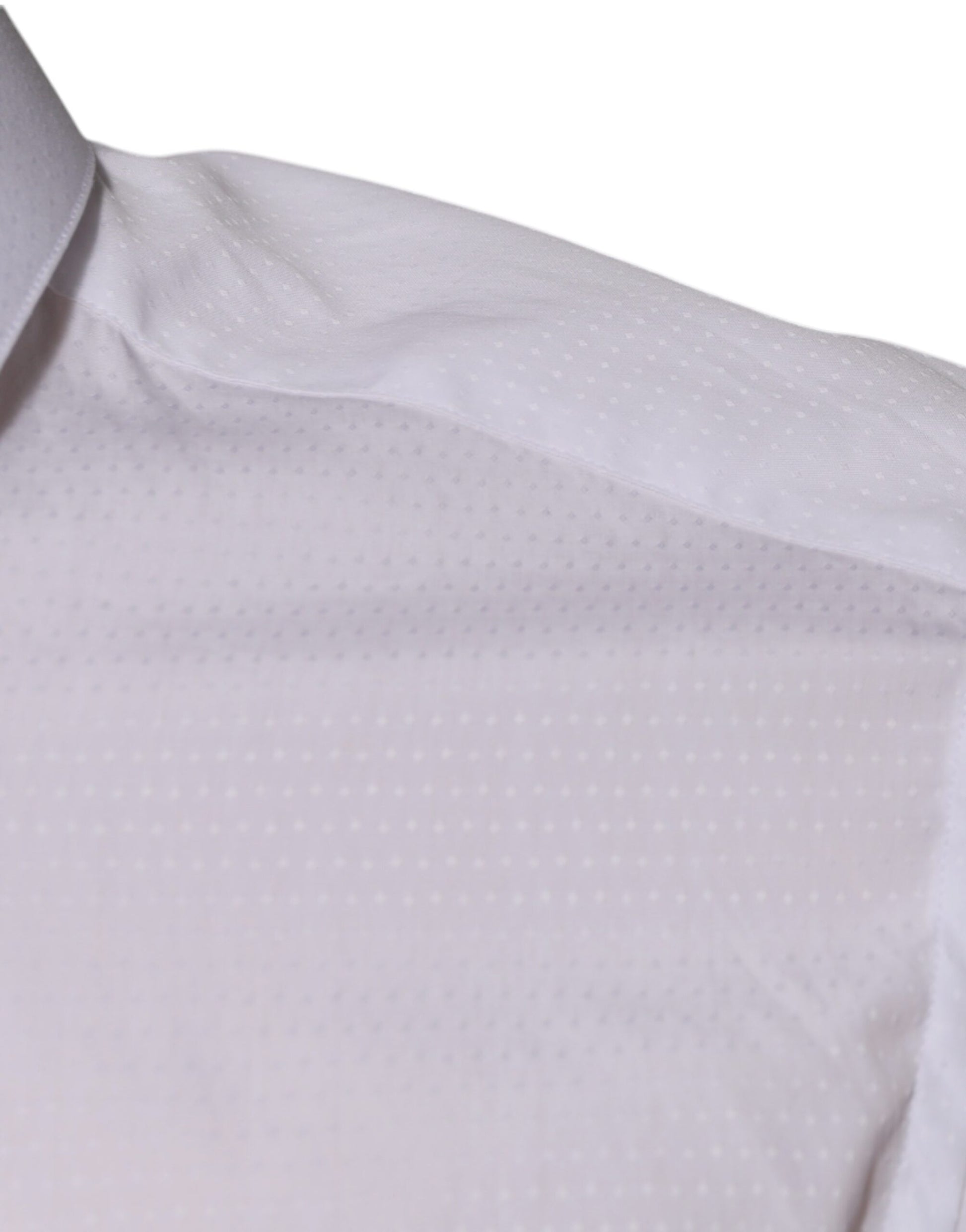 Dolce & Gabbana White Cotton Formal Men GOLD Dress Shirt by Dolce & Gabbana