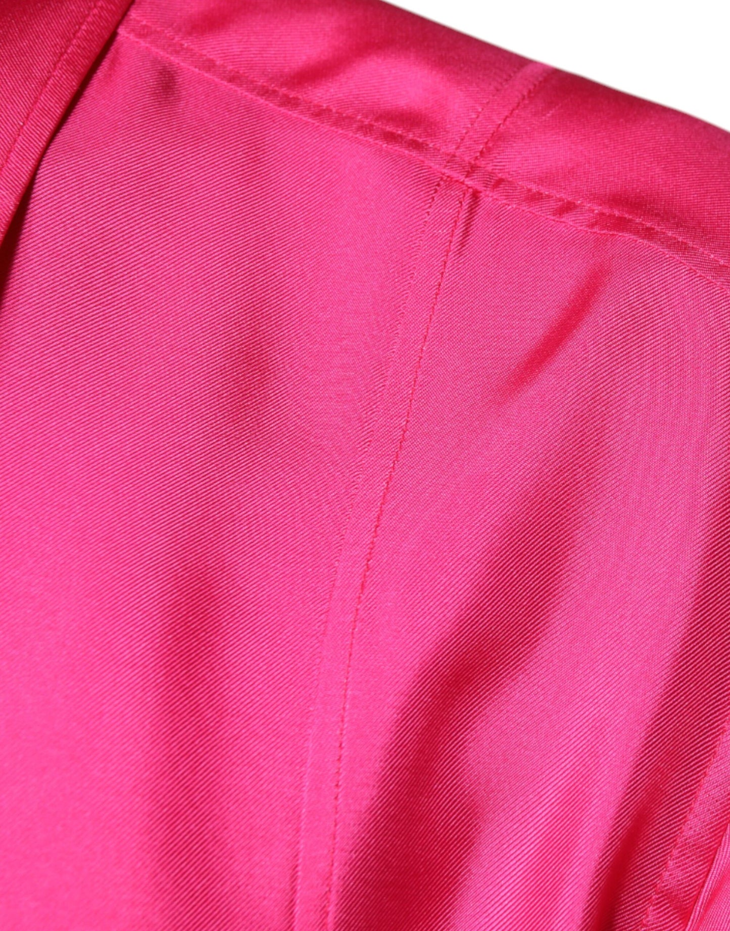 Dolce & Gabbana Pink Silk Collared Button Down Men Shirt by Dolce & Gabbana
