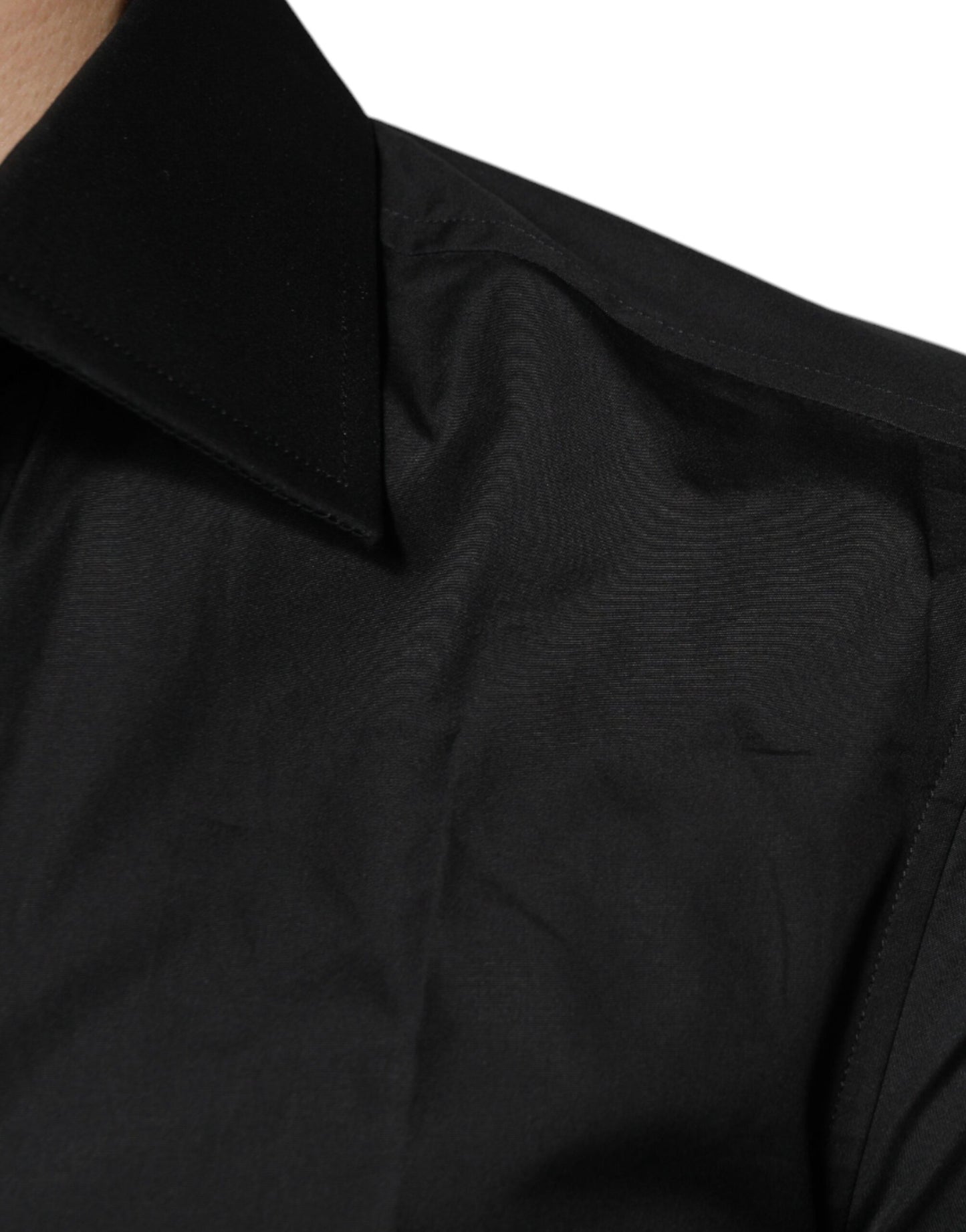 Dolce & Gabbana Black Cotton Formal Long Sleeves Dress Shirt by Dolce & Gabbana