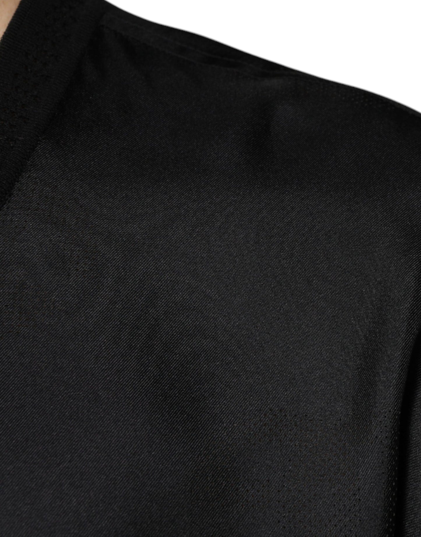 Dolce & Gabbana Black Cotton Square Neck Short Sleeve T-shirt by Dolce & Gabbana