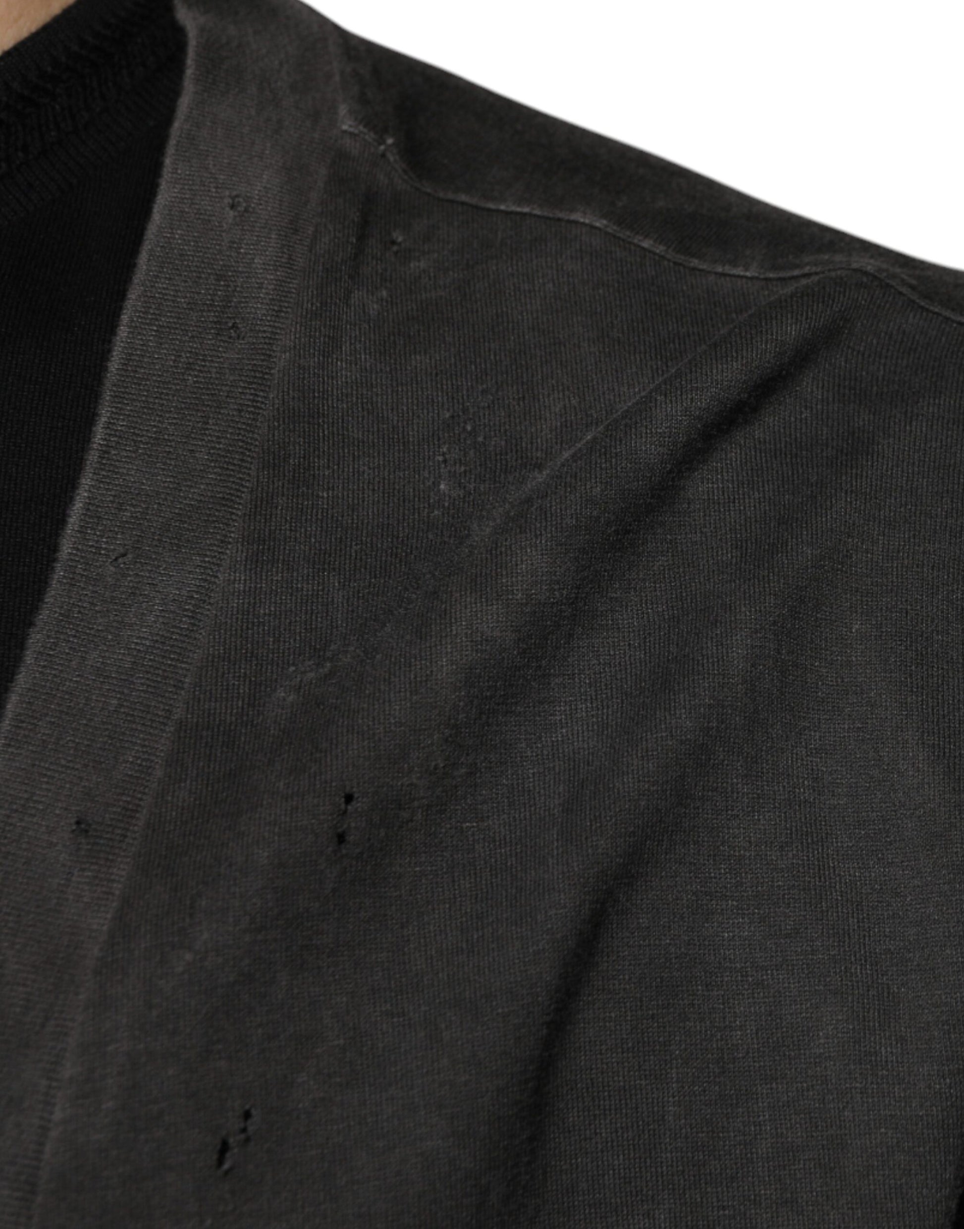 Dolce & Gabbana Black Cotton Crew Neck Short Sleeves T-shirt by Dolce & Gabbana