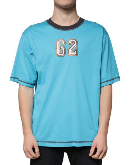 Dolce & Gabbana Blue Logo Crew Neck Short Sleeves T-shirt by Dolce & Gabbana