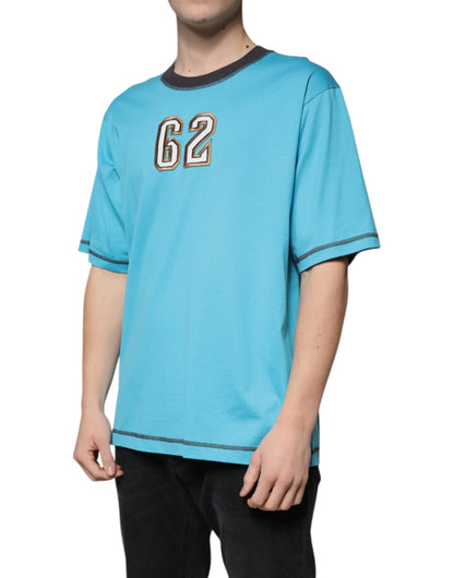 Dolce & Gabbana Blue Logo Crew Neck Short Sleeves T-shirt by Dolce & Gabbana