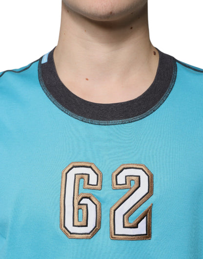 Dolce & Gabbana Blue Logo Crew Neck Short Sleeves T-shirt by Dolce & Gabbana