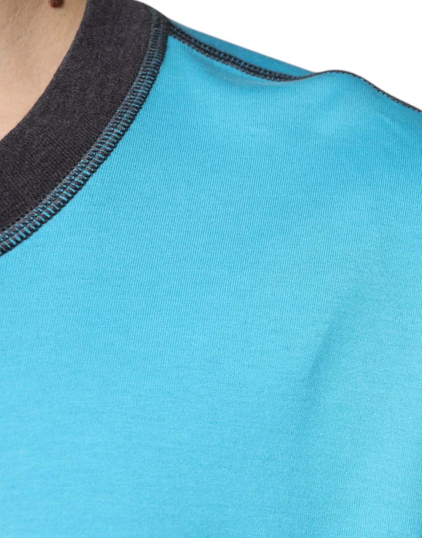 Dolce & Gabbana Blue Logo Crew Neck Short Sleeves T-shirt by Dolce & Gabbana