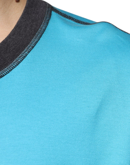 Dolce & Gabbana Blue Logo Crew Neck Short Sleeves T-shirt by Dolce & Gabbana