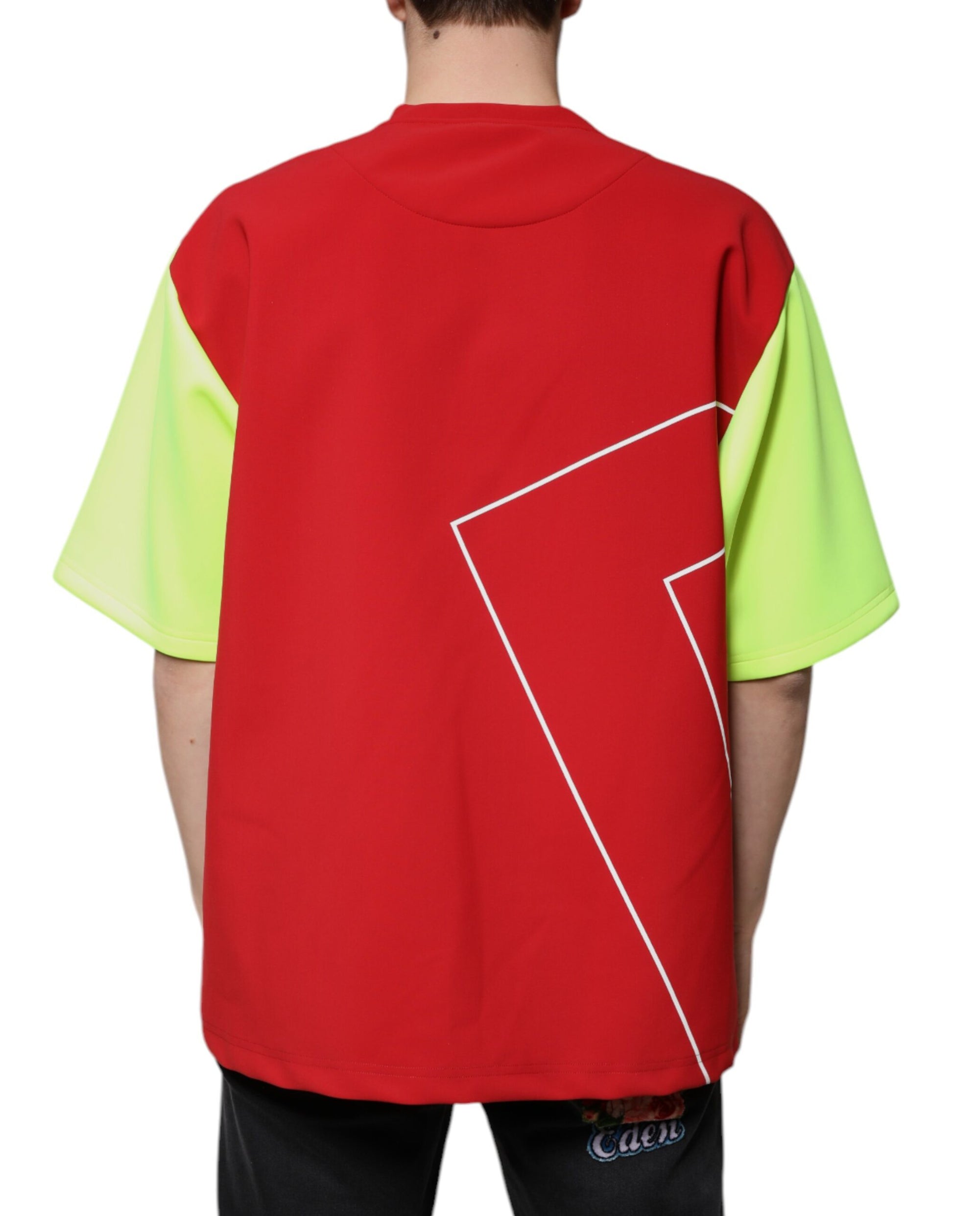 Dolce & Gabbana Multicolor Logo Cotton Men Crew Neck T-shirt by Dolce & Gabbana