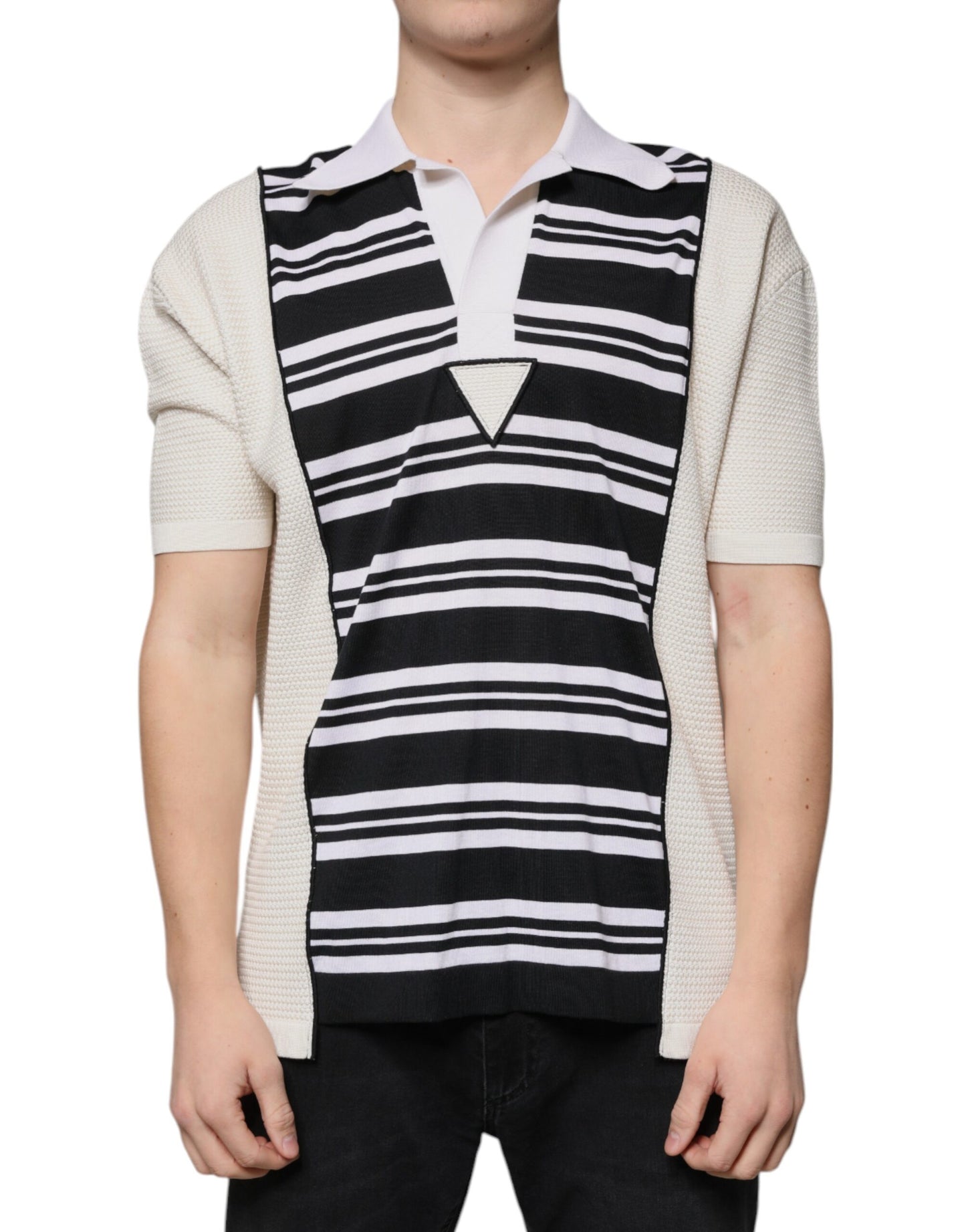 Dolce & Gabbana Multicolor Stripe Collared Polo T-shirt by Dolce & Gabbana
