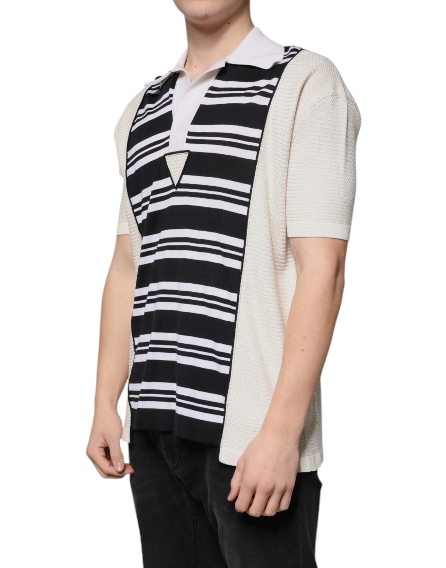 Dolce & Gabbana Multicolor Stripe Collared Polo T-shirt by Dolce & Gabbana