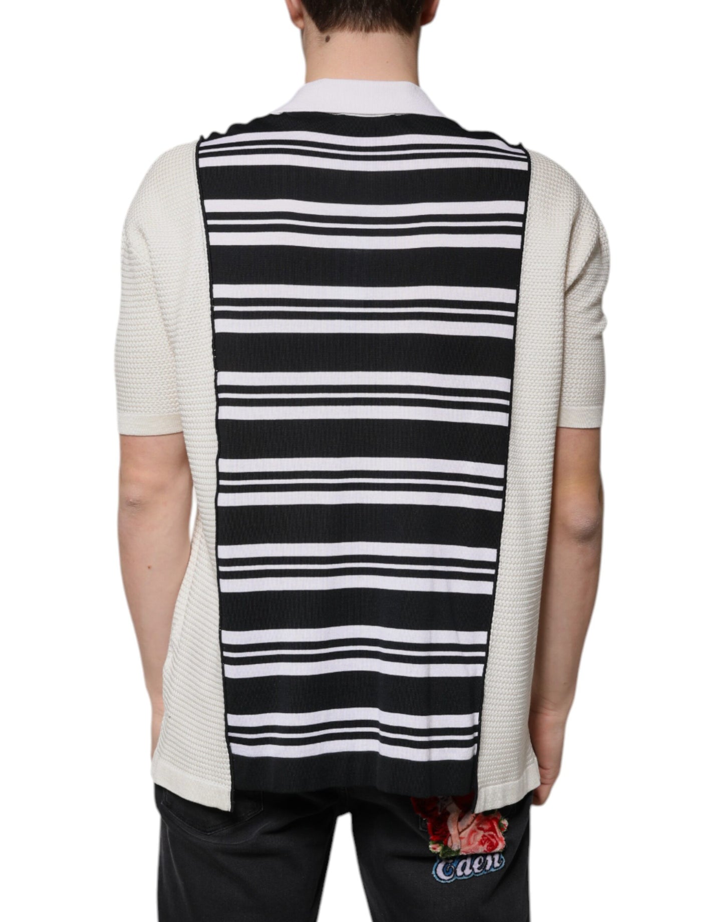 Dolce & Gabbana Multicolor Stripe Collared Polo T-shirt by Dolce & Gabbana