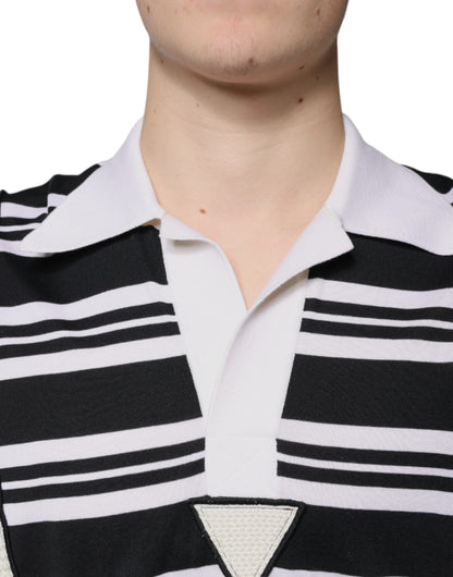 Dolce & Gabbana Multicolor Stripe Collared Polo T-shirt by Dolce & Gabbana