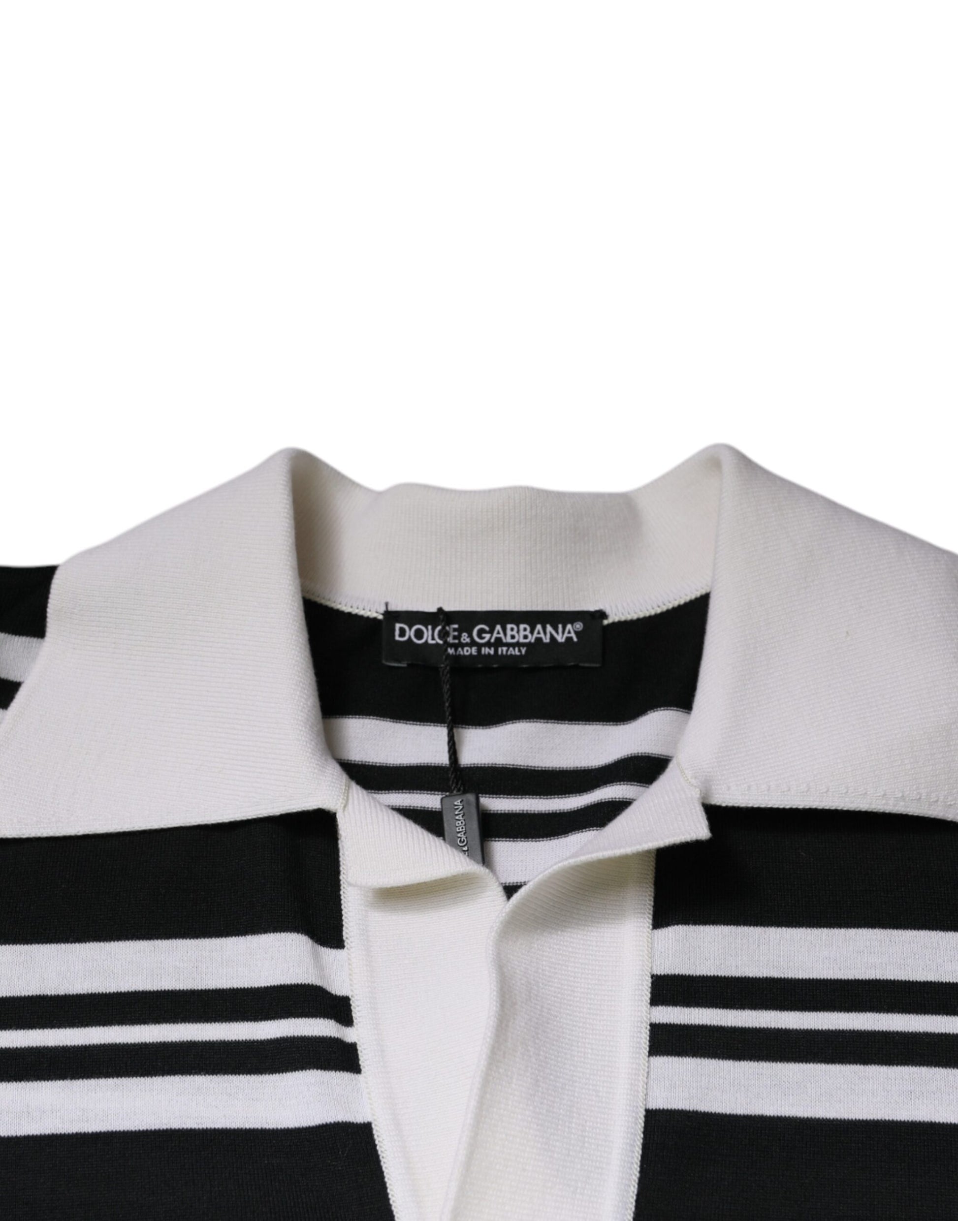 Dolce & Gabbana Multicolor Stripe Collared Polo T-shirt by Dolce & Gabbana