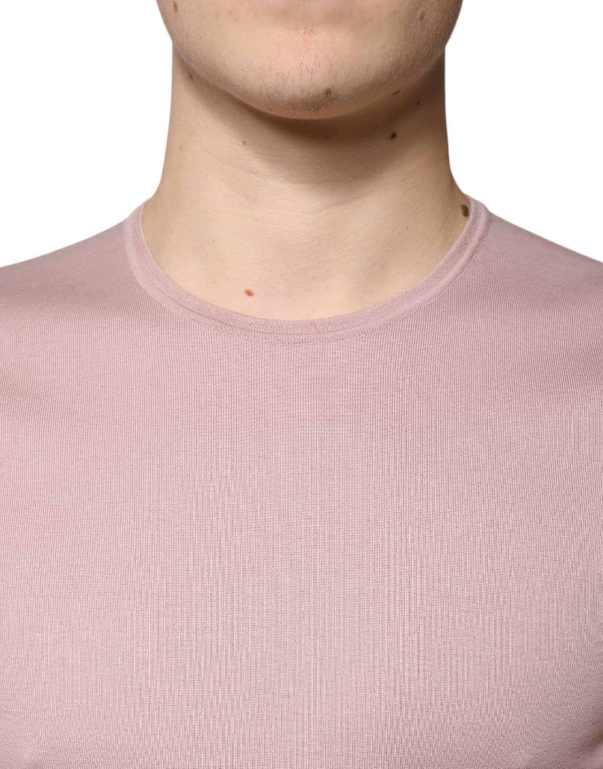 Dolce & Gabbana Brown Cotton Short Sleeves Round Neck T-shirt by Dolce & Gabbana