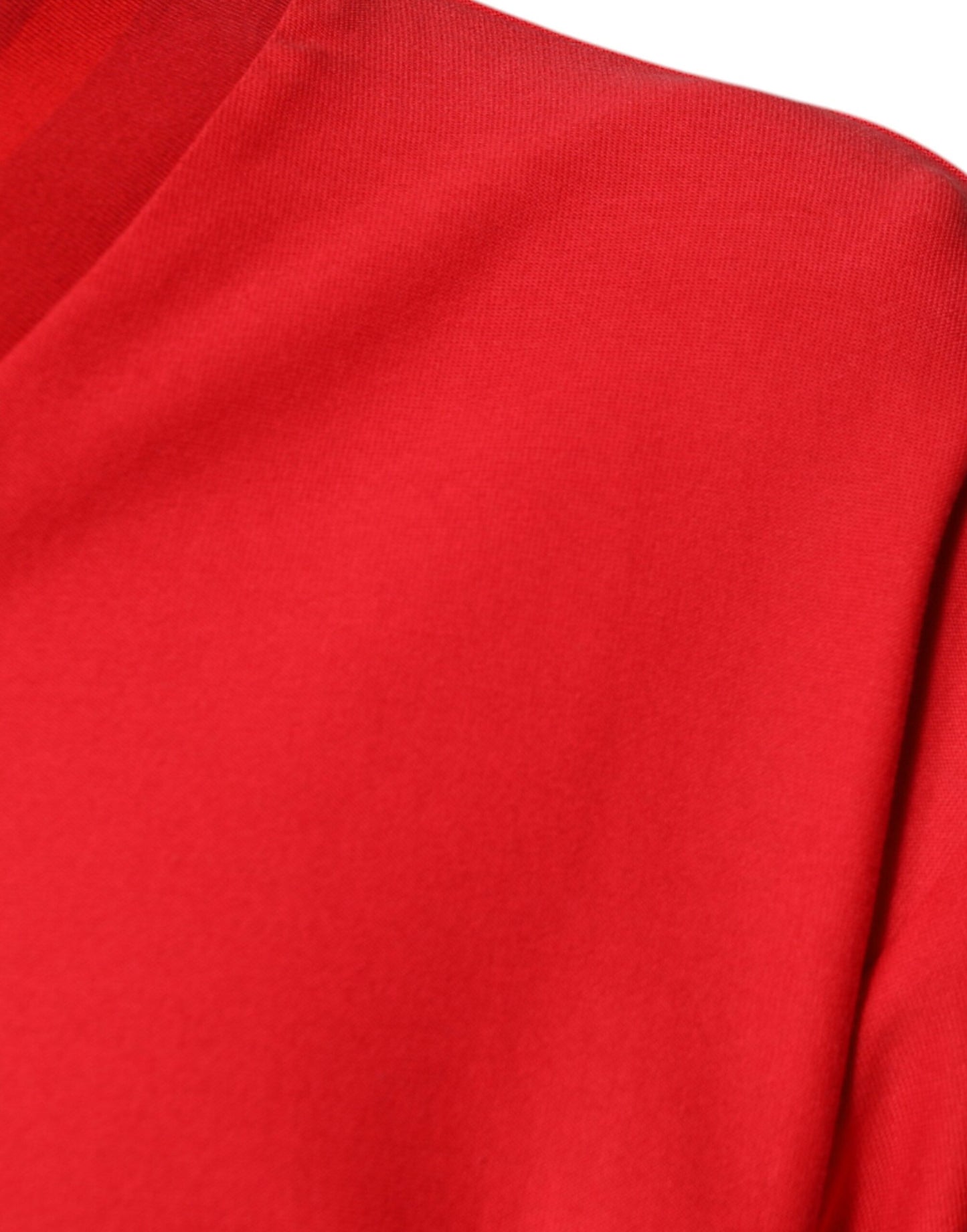 Dolce & Gabbana Red Cotton V-neck Short Sleeves T-shirt by Dolce & Gabbana